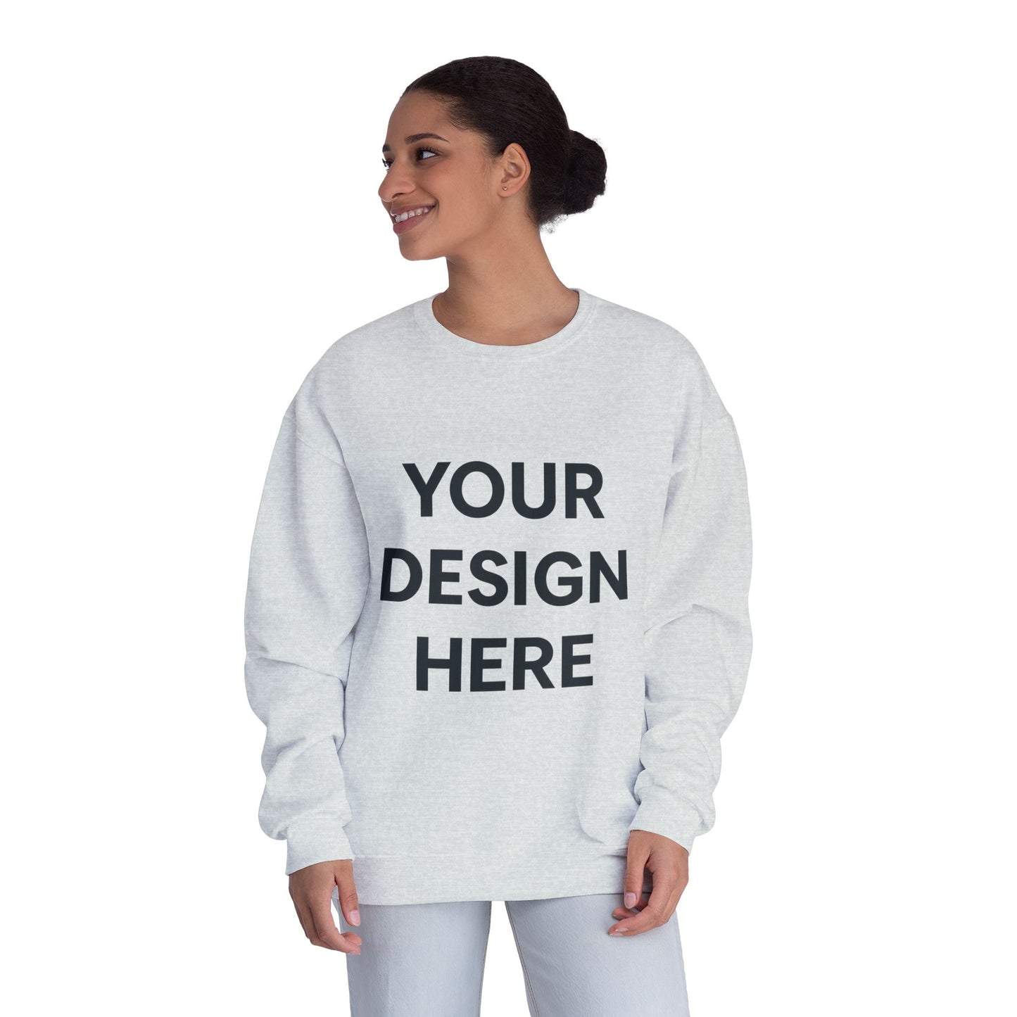 Custom Jerzees 562MR NuBlend Crewneck Sweatshirt Personalized Fleece Pullover Custom Logo, Text, or Design Soft Midweight Unisex Sweatshirt