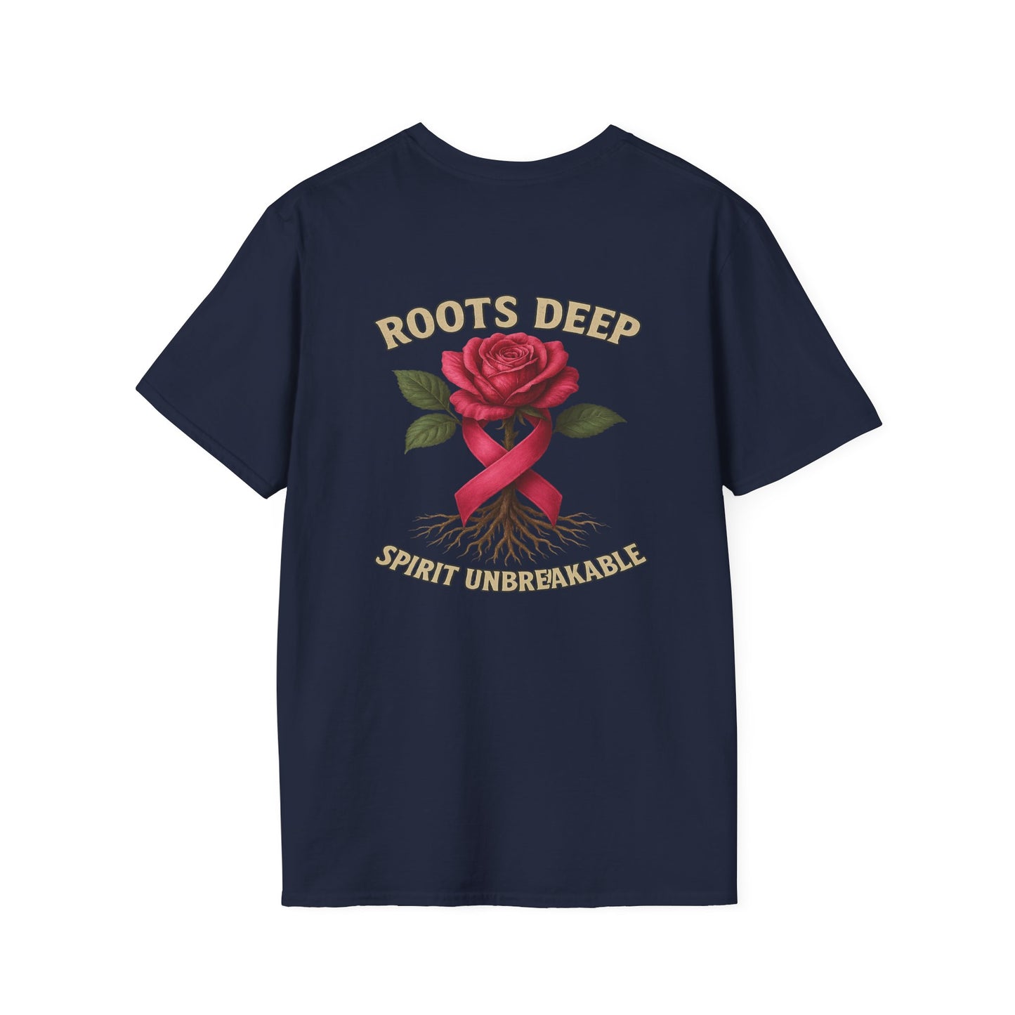 Roots Deep Unisex Softstyle T-Shirt - Inspirational Awareness Tee, Gift for Support, Motivational Shirt, Casual Wear, Fundraising Apparel