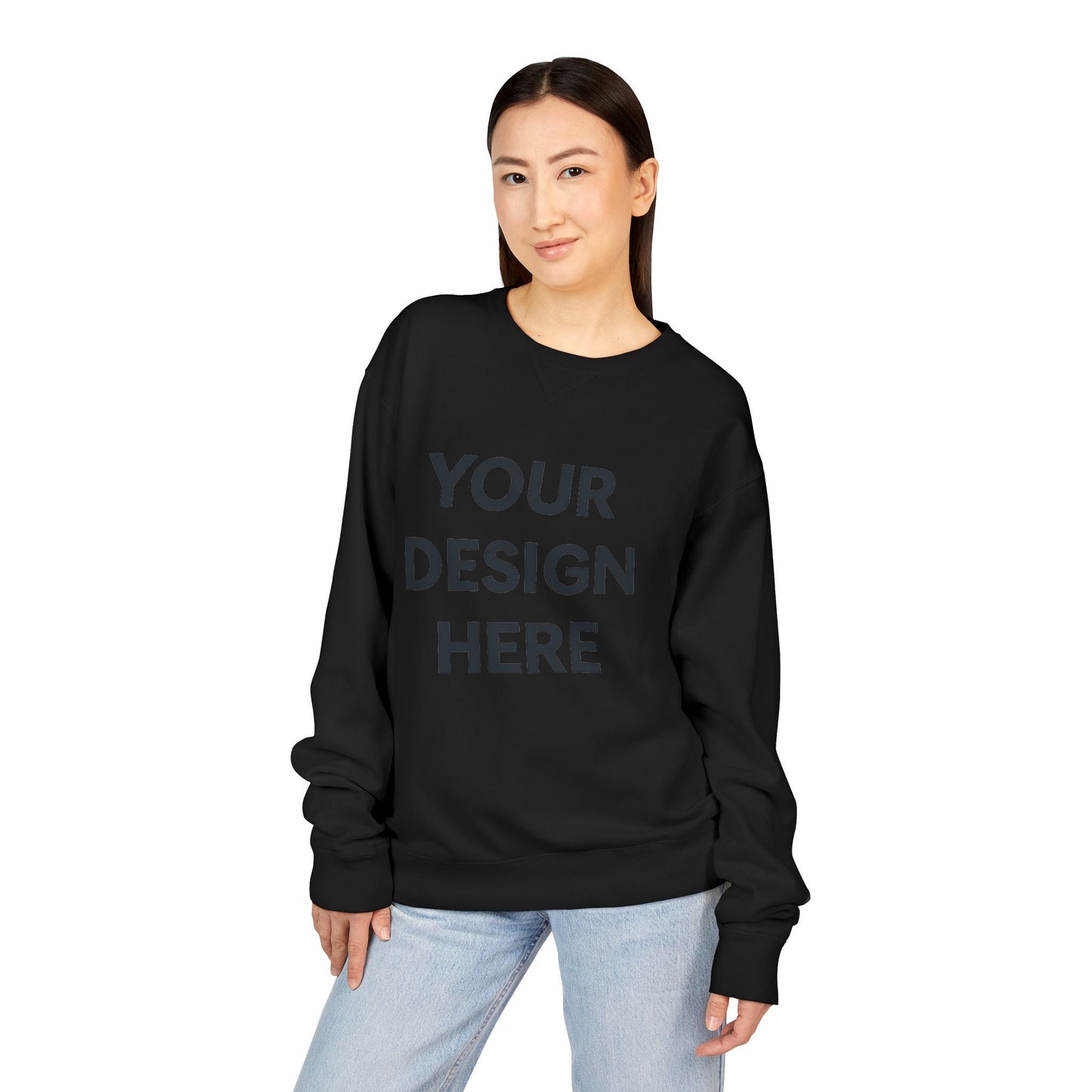 Custom Hanes GDH400 ComfortWash Crewneck Sweatshirt Personalized Garment-Dyed Fleece Pullover Vintage Soft Cotton Blend Custom Logo, Text, or Design