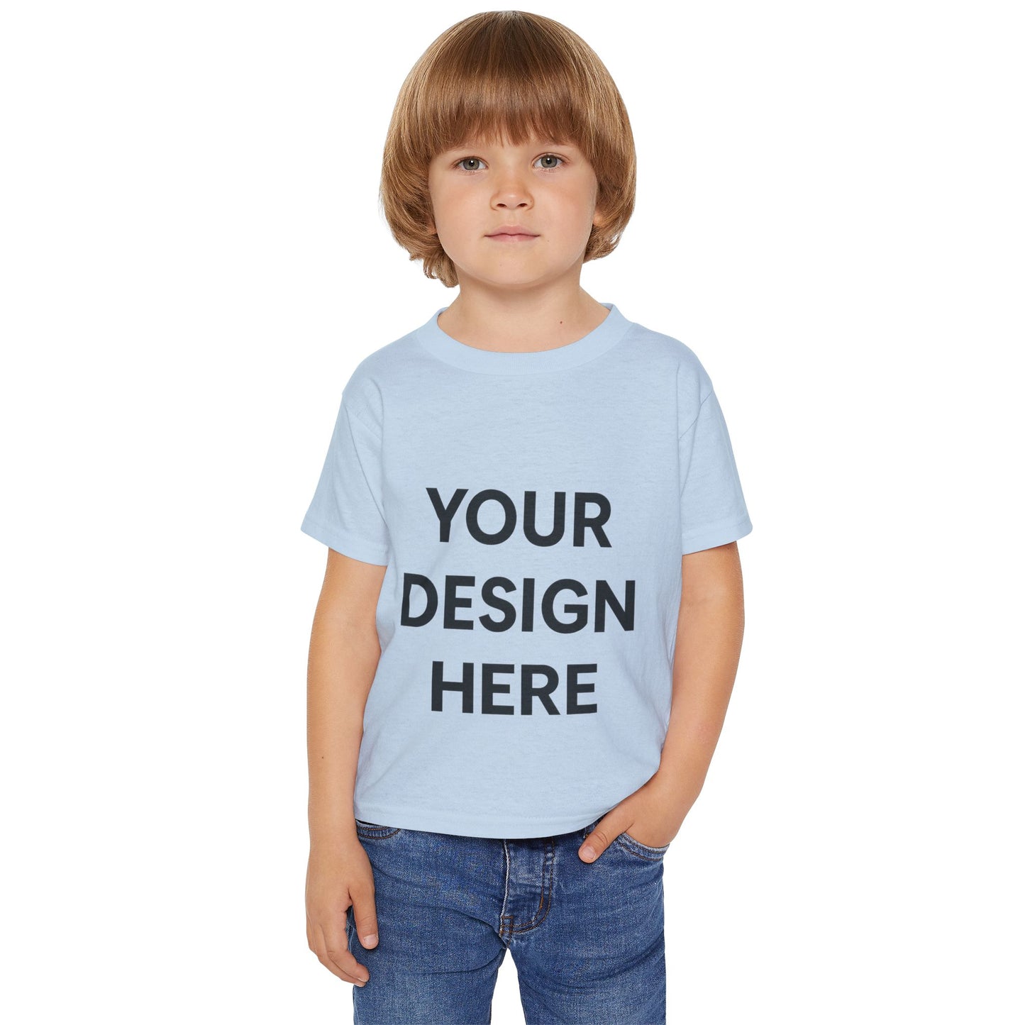 Custom Gildan 5100P Toddler T-Shirt Personalized Heavy Cotton Kids Tee Custom Name, Logo or Design Soft Durable Preshrunk Cotton Shirt