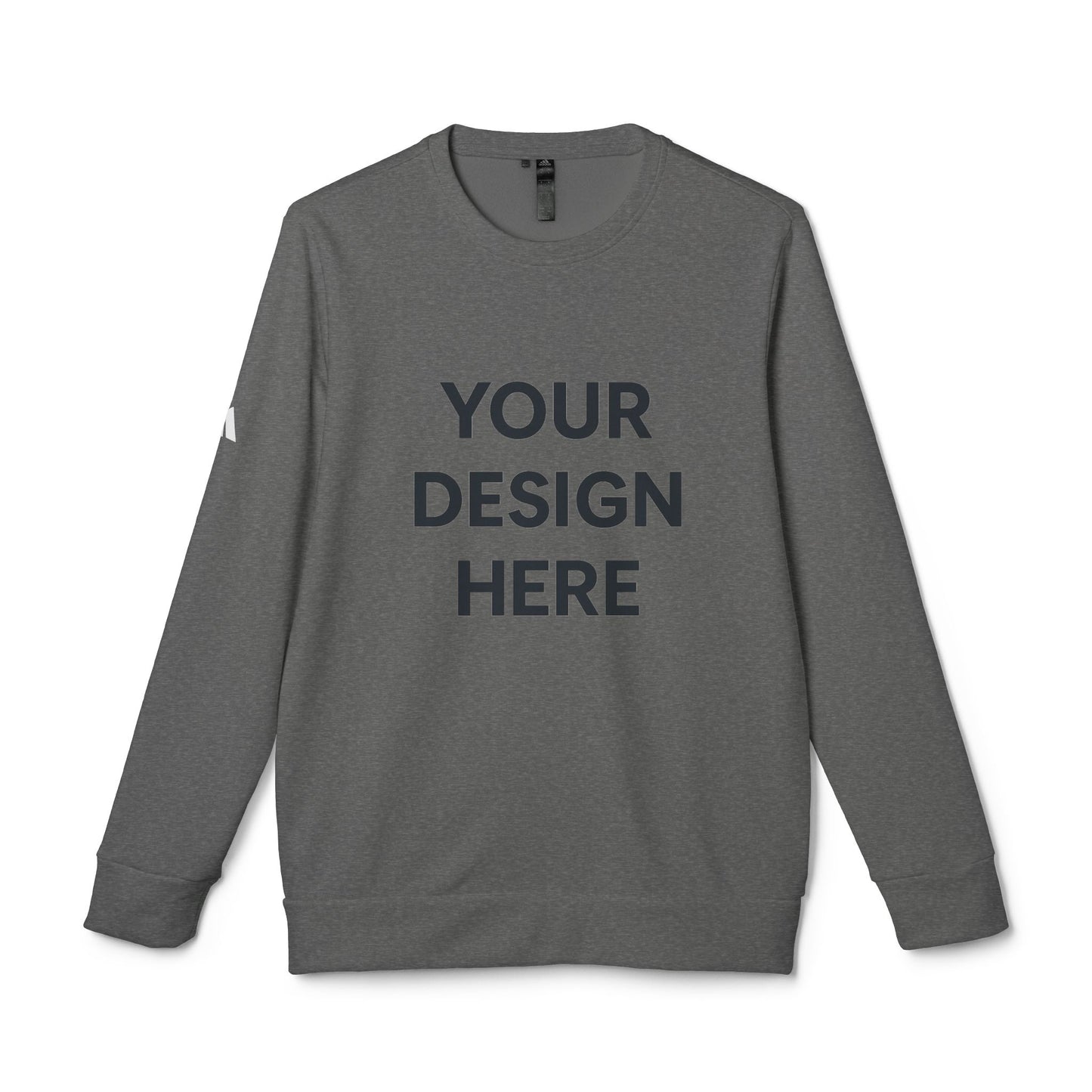 Custom Adidas Fleece Crewneck Sweatshirt Personalized Performance Pullover Soft Midweight Cotton-Poly Blend Custom Logo or Embroidery