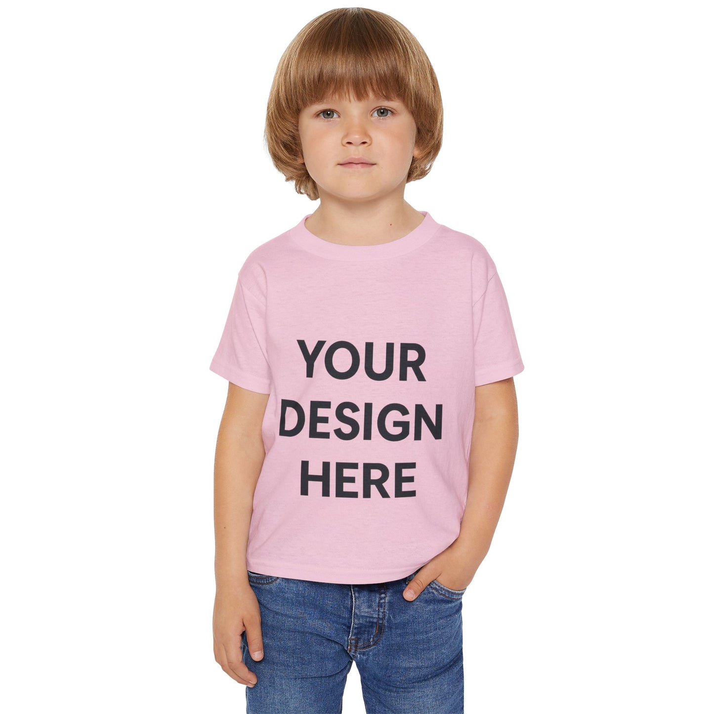 Custom Gildan 5100P Toddler T-Shirt Personalized Heavy Cotton Kids Tee Custom Name, Logo or Design Soft Durable Preshrunk Cotton Shirt