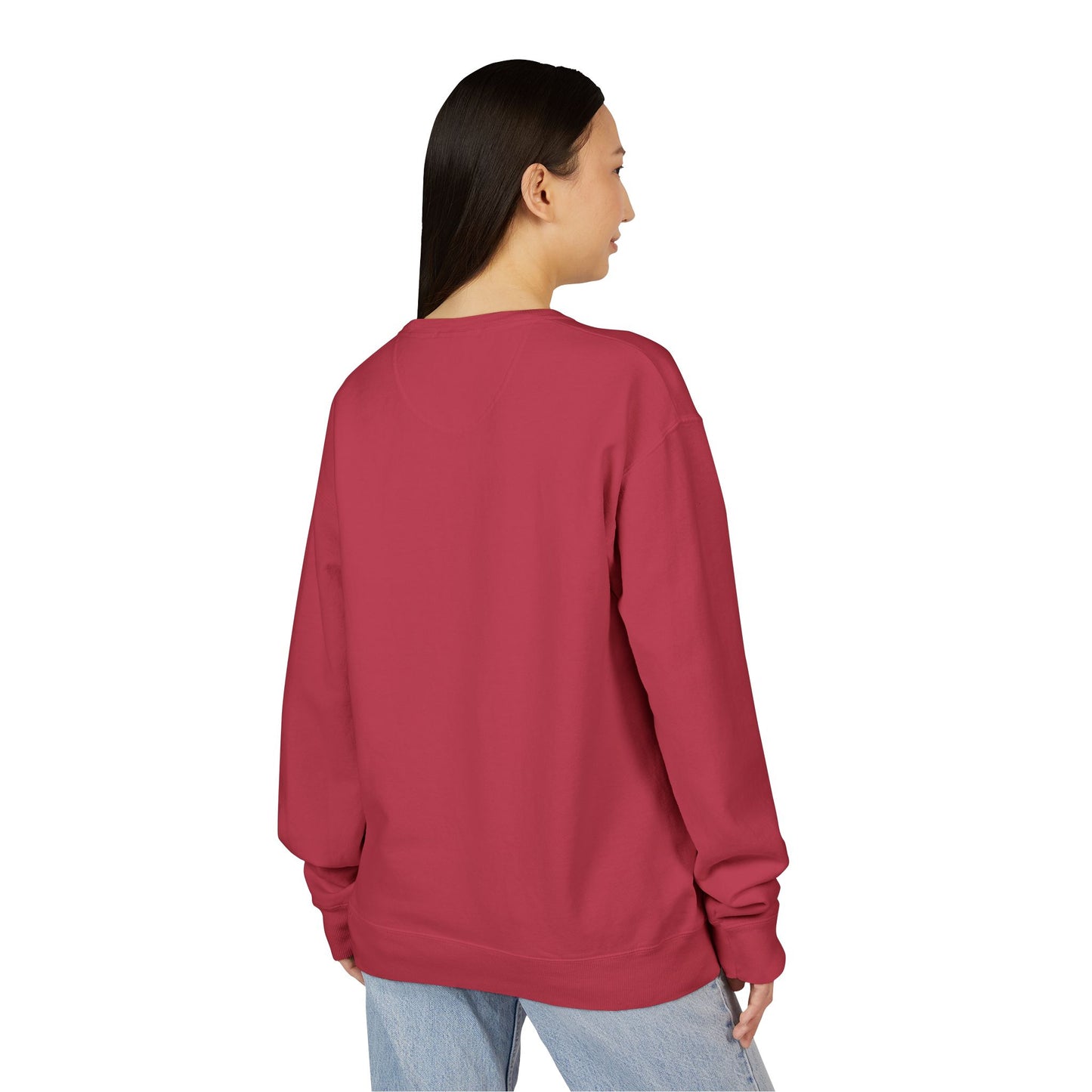 Custom Hanes GDH400 ComfortWash Crewneck Sweatshirt Personalized Garment-Dyed Fleece Pullover Vintage Soft Cotton Blend Custom Logo, Text, or Design