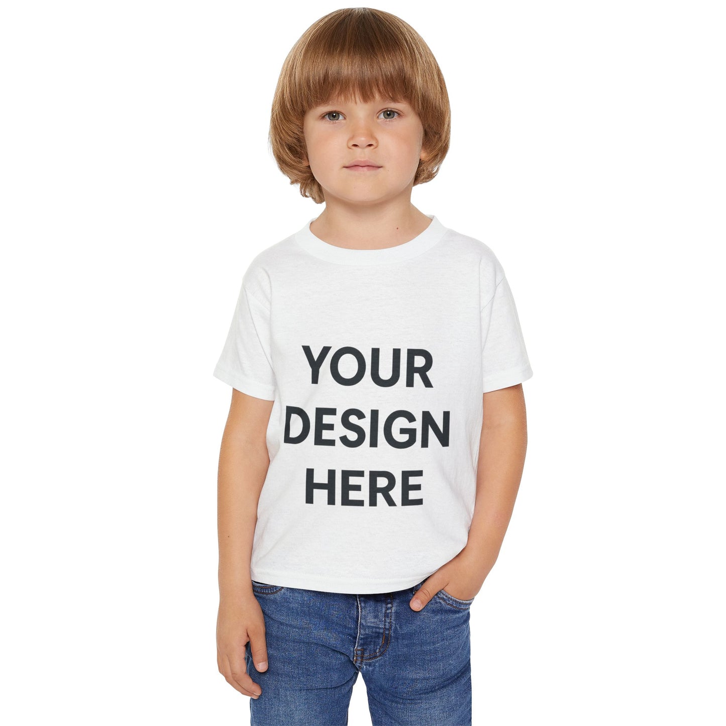 Custom Gildan 5100P Toddler T-Shirt Personalized Heavy Cotton Kids Tee Custom Name, Logo or Design Soft Durable Preshrunk Cotton Shirt