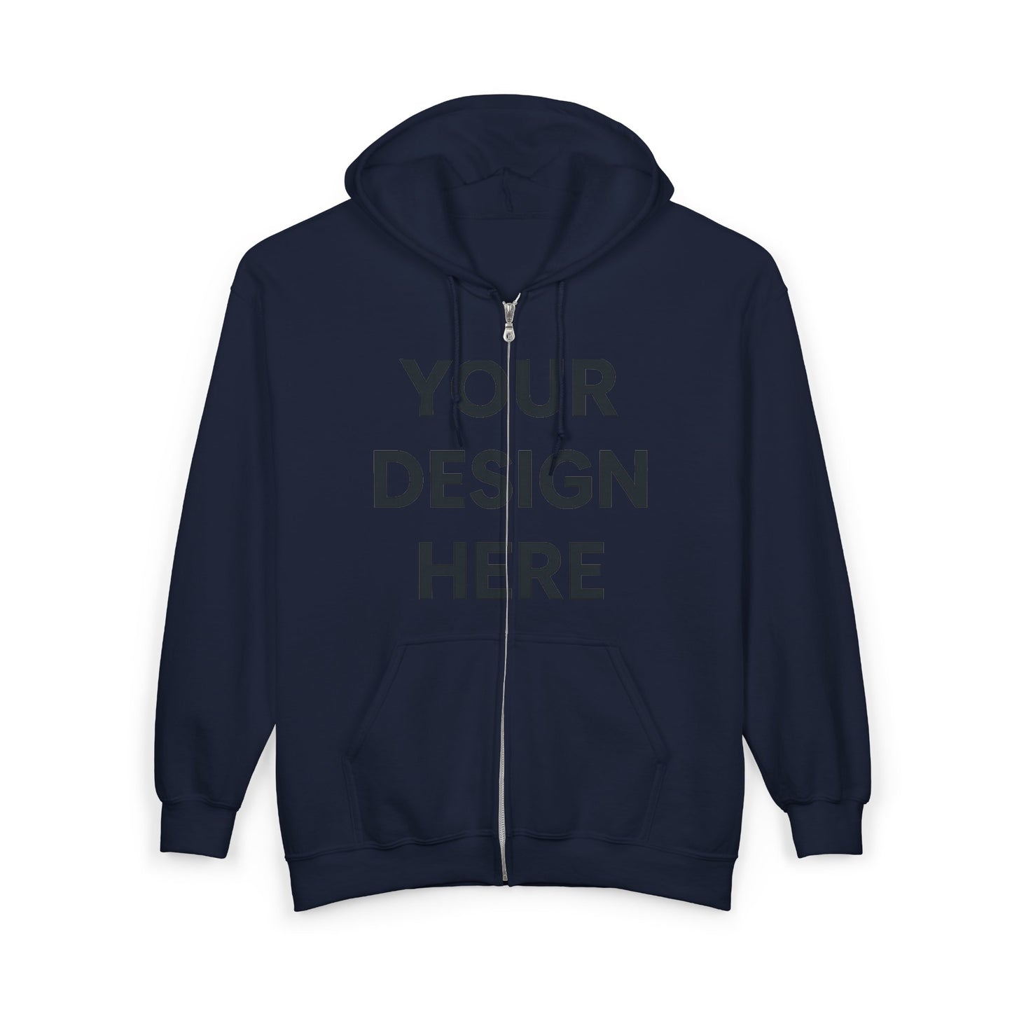 Custom Personalizable Gildan 18600 Heavy Blend Full-Zip Hooded Sweatshirt | Unisex Zip-Up Fleece Hoodie with Your Logo, Design, or Name | Soft Custom Apparel