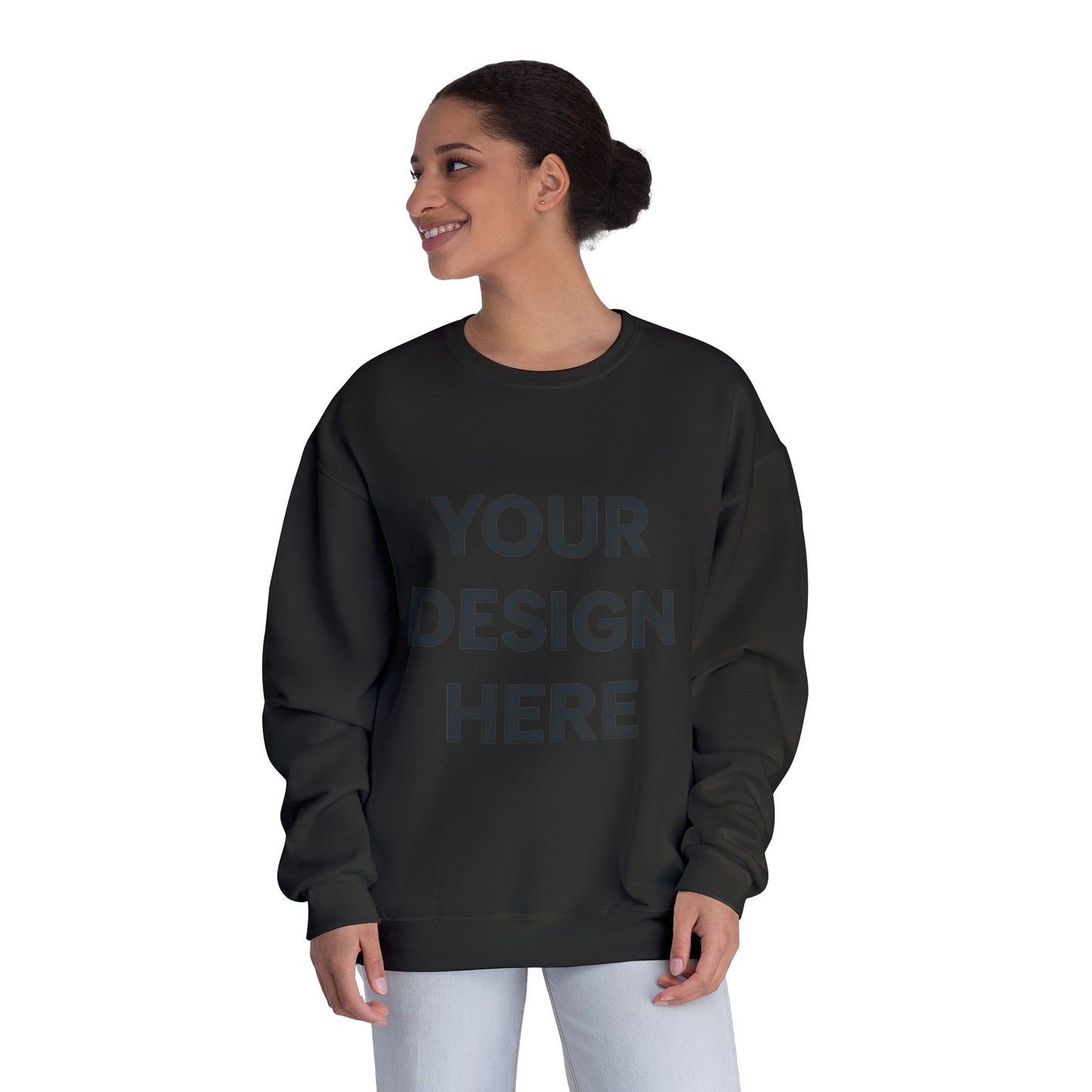 Custom Jerzees 562MR NuBlend Crewneck Sweatshirt Personalized Fleece Pullover Custom Logo, Text, or Design Soft Midweight Unisex Sweatshirt