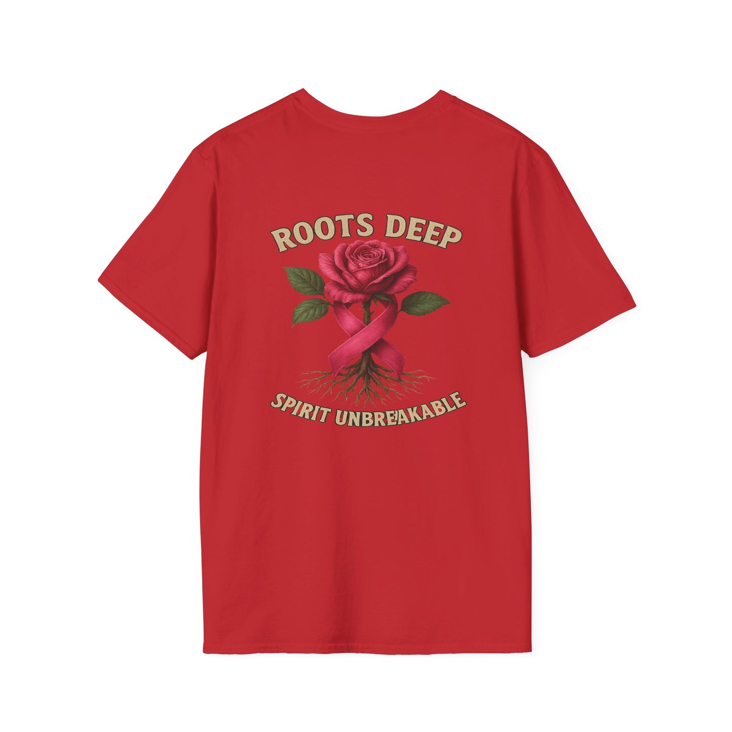 Roots Deep Unisex Softstyle T-Shirt - Inspirational Awareness Tee, Gift for Support, Motivational Shirt, Casual Wear, Fundraising Apparel