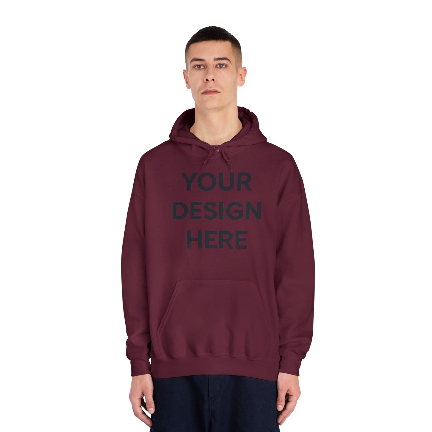 Custom Gildan 12500 DryBlend Hoodie Personalized Moisture-Wicking Fleece Sweatshirt Custom Logo, Text or Design Unisex Cotton-Poly Pullover
