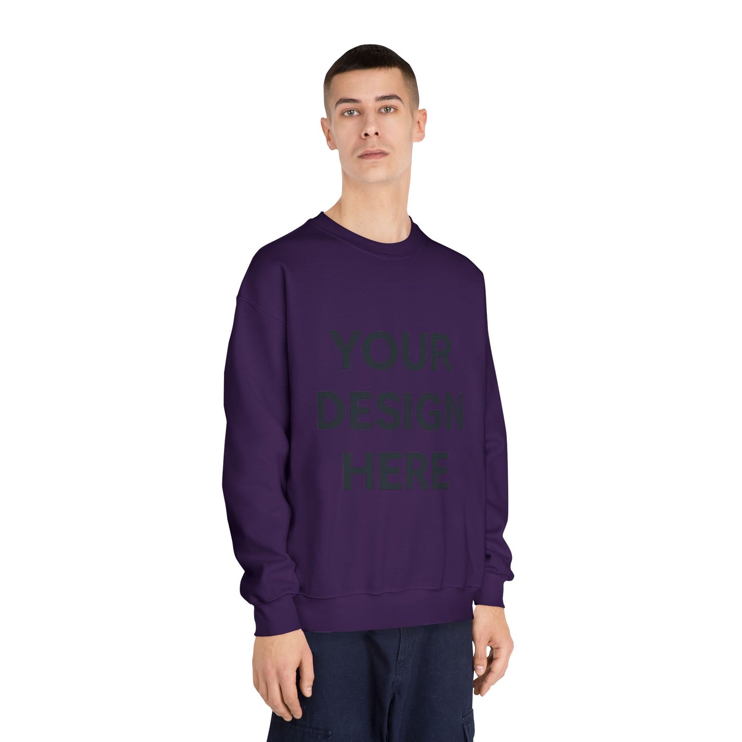 Custom Gildan 12000 DryBlend Crewneck Sweatshirt Personalized Moisture-Wicking Fleece Pullover Custom Logo, Text, or Design Unisex Cotton-Poly Sweatshirt