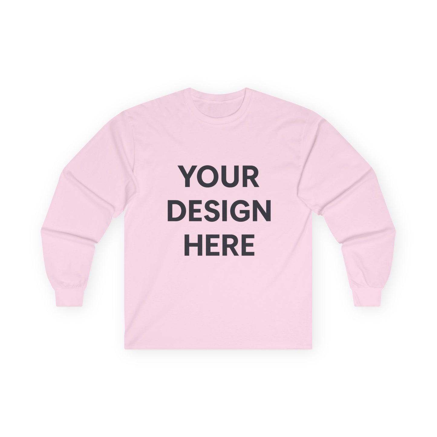 Custom Gildan 2400 Ultra Cotton Long Sleeve T-Shirt Personalized Heavyweight Tee Custom Logo, Text, or Design Unisex Durable Cotton Shirt