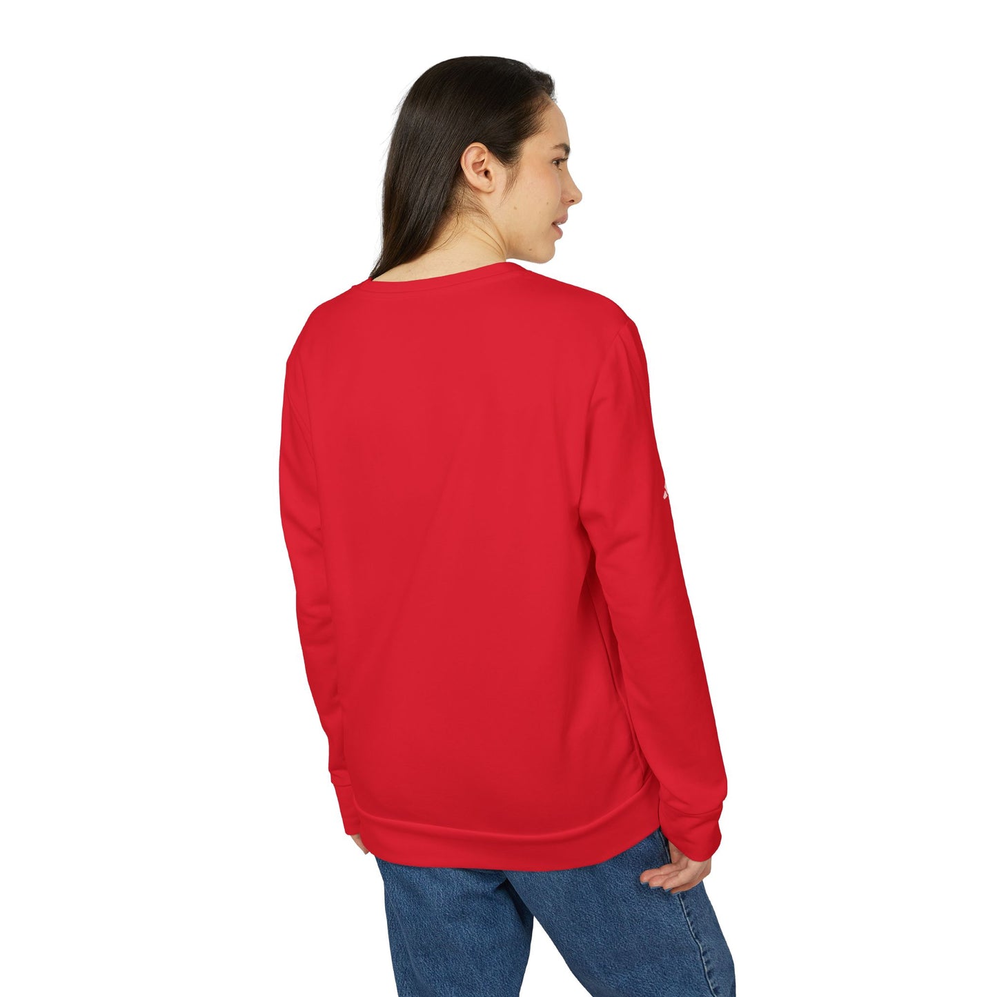 Custom Adidas Fleece Crewneck Sweatshirt Personalized Performance Pullover Soft Midweight Cotton-Poly Blend Custom Logo or Embroidery