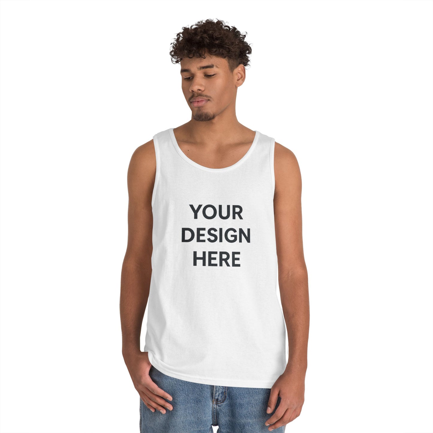Custom Gildan 5200 Heavy Cotton Tank Top Personalized Sleeveless Shirt Custom Logo, Text, or Design Unisex Classic Fit Summer Tee
