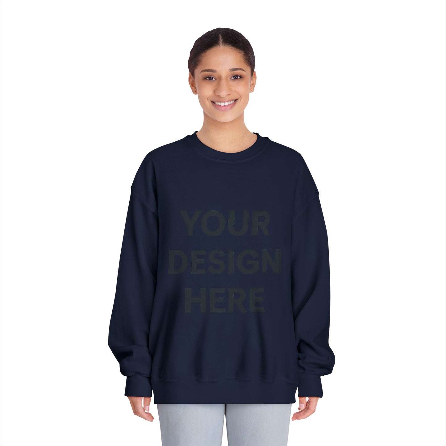 Custom Gildan 12000 DryBlend Crewneck Sweatshirt Personalized Moisture-Wicking Fleece Pullover Custom Logo, Text, or Design Unisex Cotton-Poly Sweatshirt