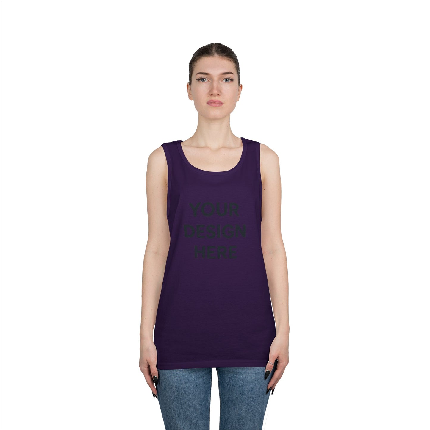Custom Gildan 5200 Heavy Cotton Tank Top Personalized Sleeveless Shirt Custom Logo, Text, or Design Unisex Classic Fit Summer Tee
