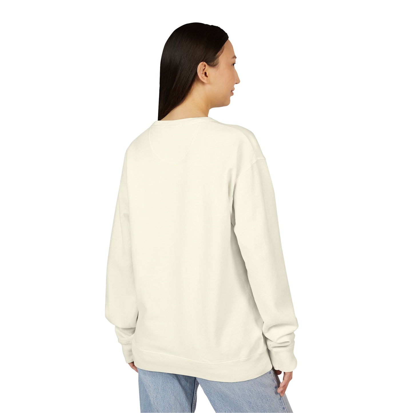 Custom Hanes GDH400 ComfortWash Crewneck Sweatshirt Personalized Garment-Dyed Fleece Pullover Vintage Soft Cotton Blend Custom Logo, Text, or Design