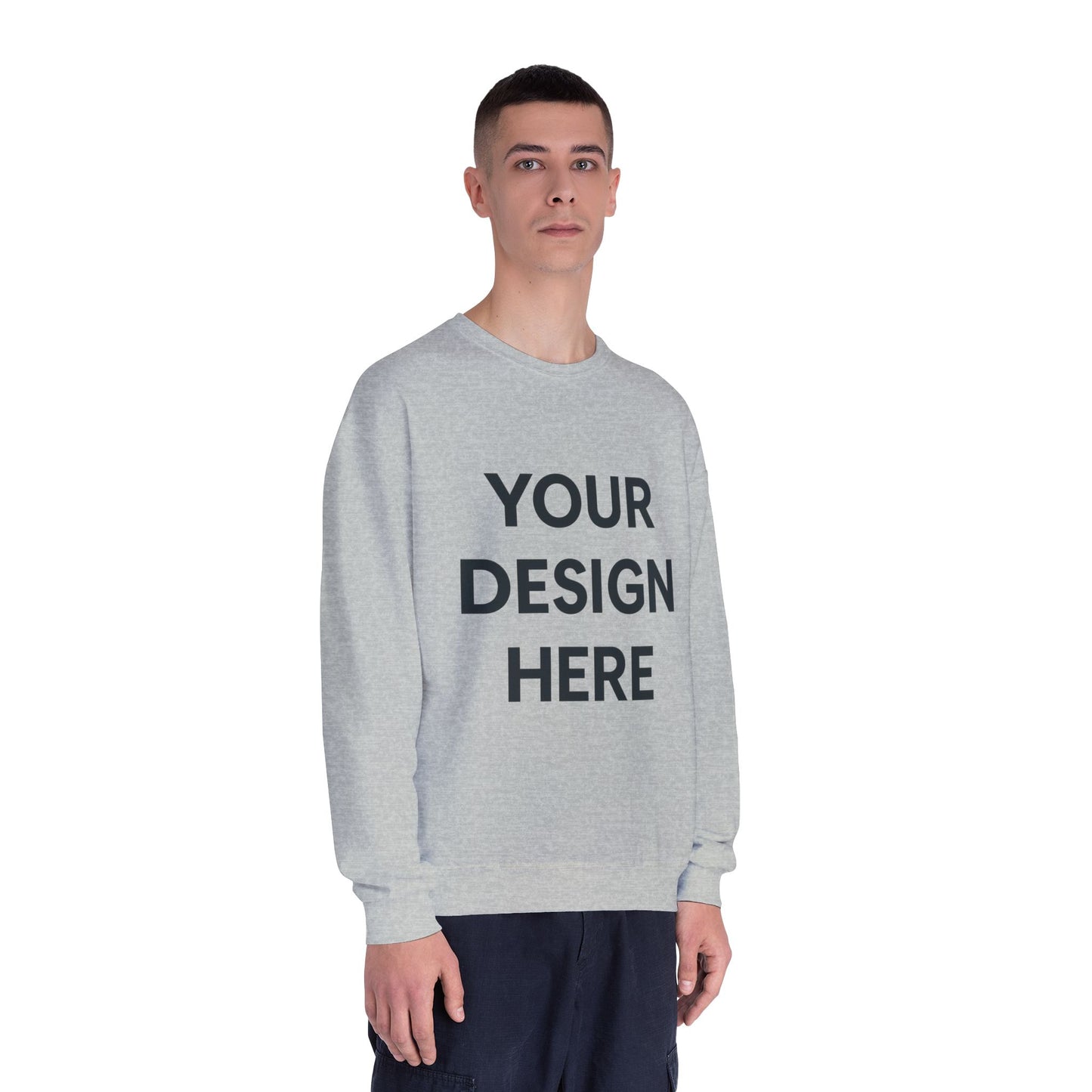 Custom Jerzees 562MR NuBlend Crewneck Sweatshirt Personalized Fleece Pullover Custom Logo, Text, or Design Soft Midweight Unisex Sweatshirt