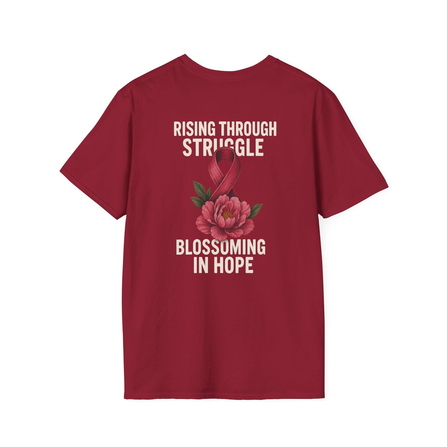 Hope Blossom T-Shirt | Inspirational Quote Tee, Gift for Loved Ones, Awareness Shirt, Motivational Apparel, Casual Wear