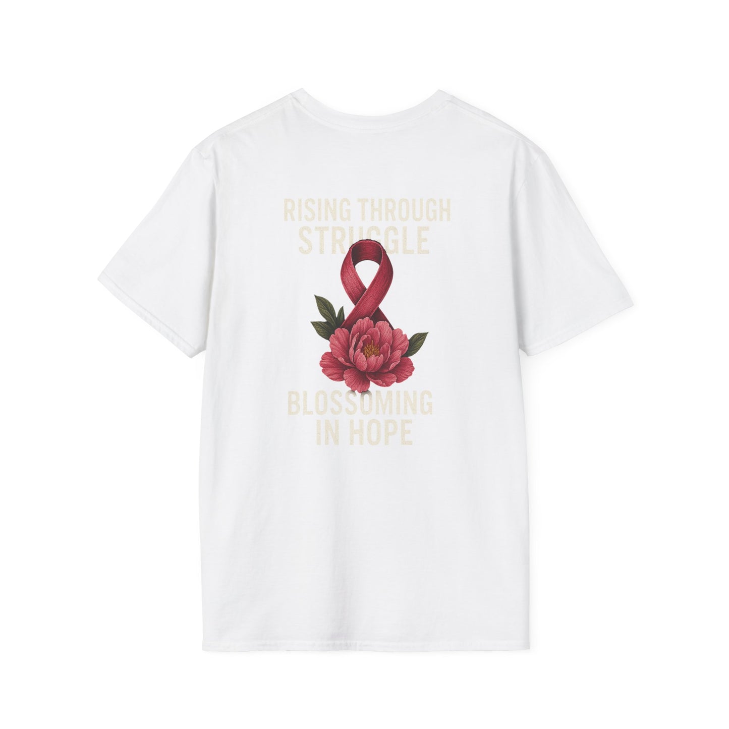 Hope Blossom T-Shirt | Inspirational Quote Tee, Gift for Loved Ones, Awareness Shirt, Motivational Apparel, Casual Wear