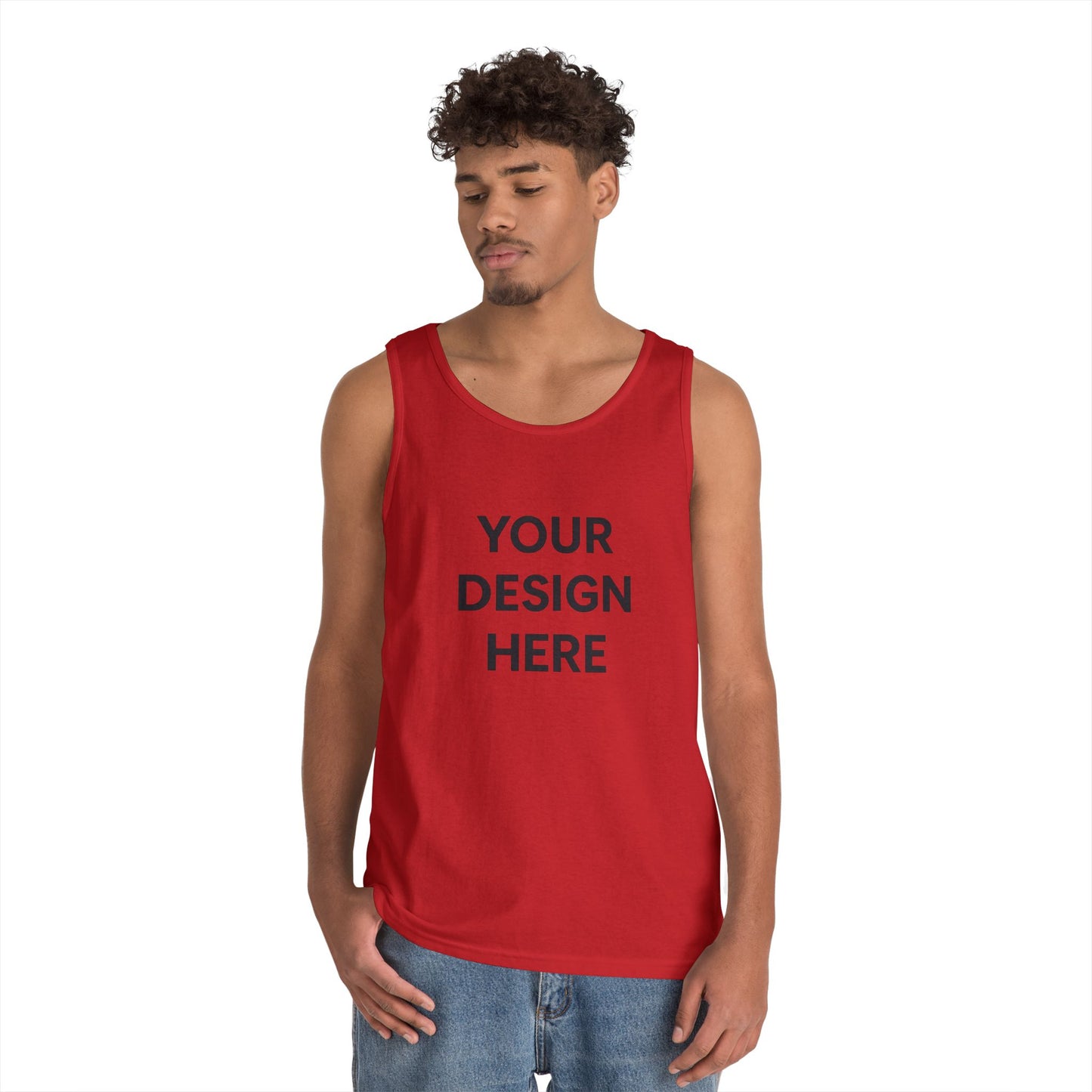 Custom Gildan 5200 Heavy Cotton Tank Top Personalized Sleeveless Shirt Custom Logo, Text, or Design Unisex Classic Fit Summer Tee