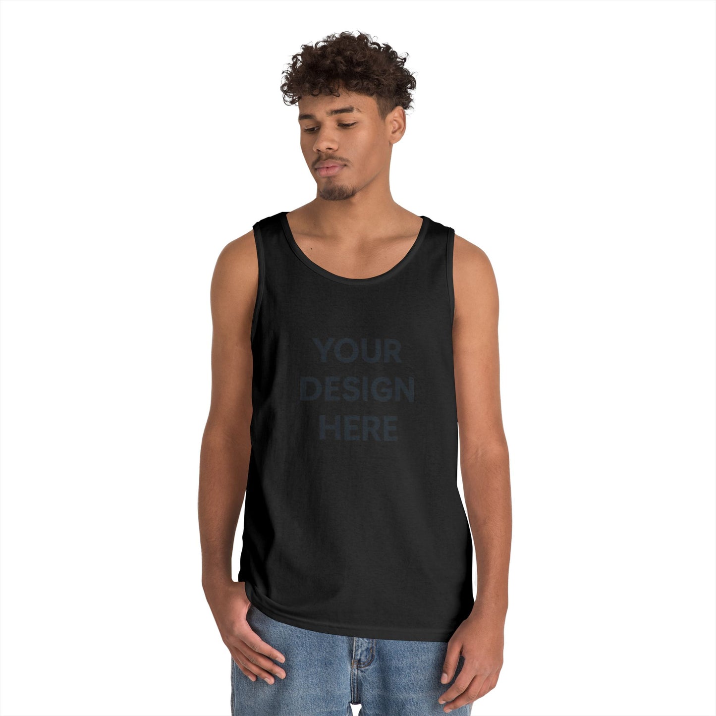Custom Gildan 5200 Heavy Cotton Tank Top Personalized Sleeveless Shirt Custom Logo, Text, or Design Unisex Classic Fit Summer Tee