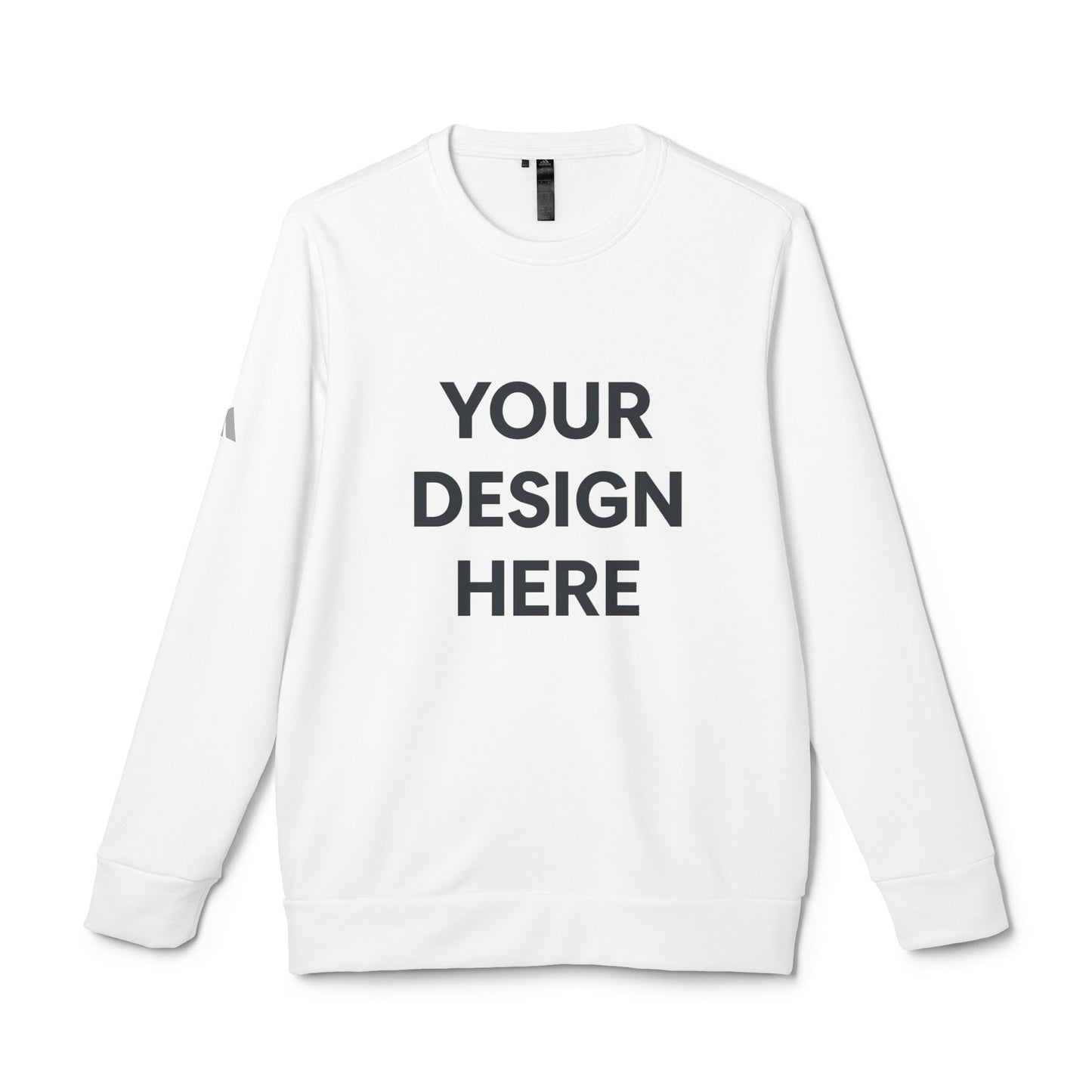 Custom Adidas Fleece Crewneck Sweatshirt Personalized Performance Pullover Soft Midweight Cotton-Poly Blend Custom Logo or Embroidery