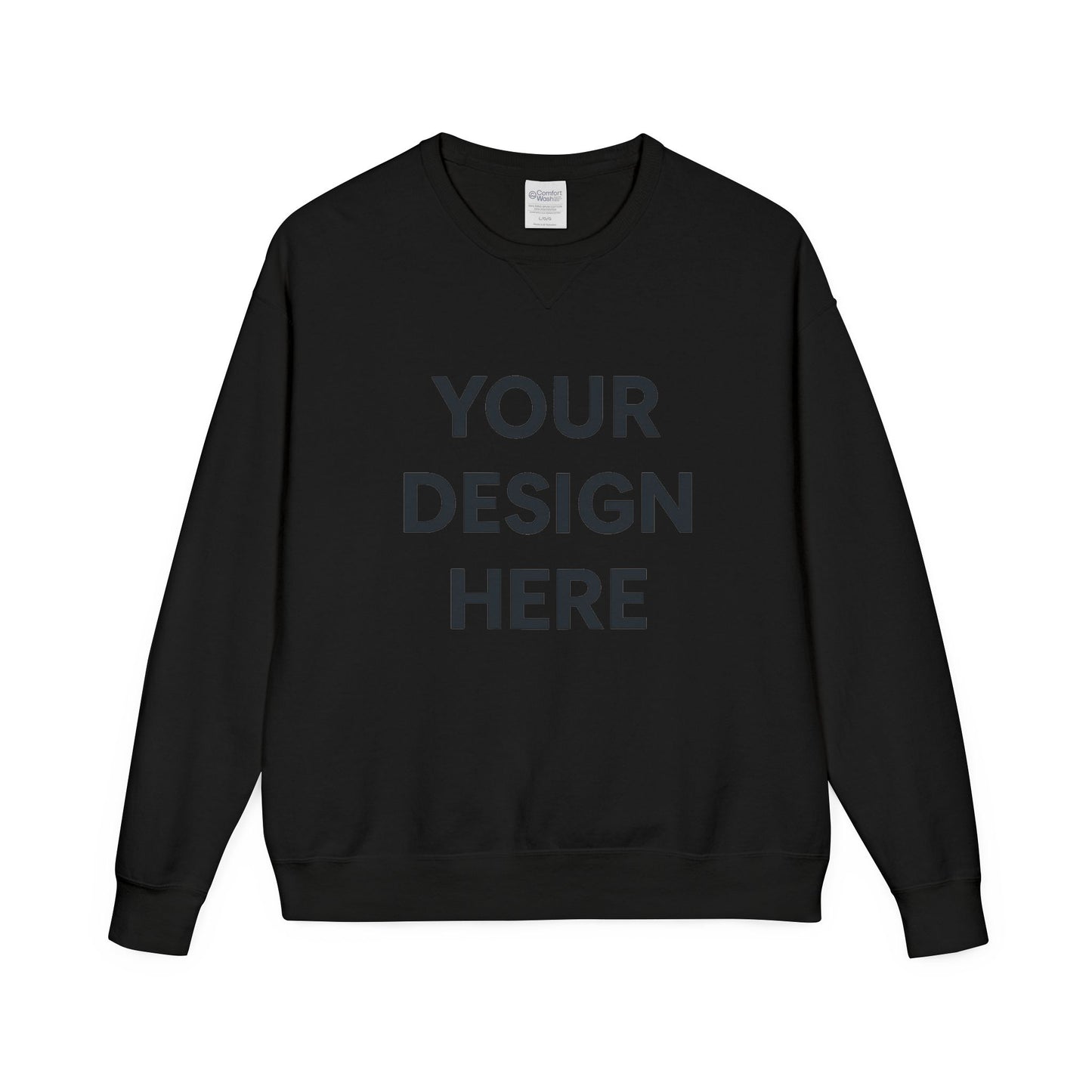 Custom Hanes GDH400 ComfortWash Crewneck Sweatshirt Personalized Garment-Dyed Fleece Pullover Vintage Soft Cotton Blend Custom Logo, Text, or Design