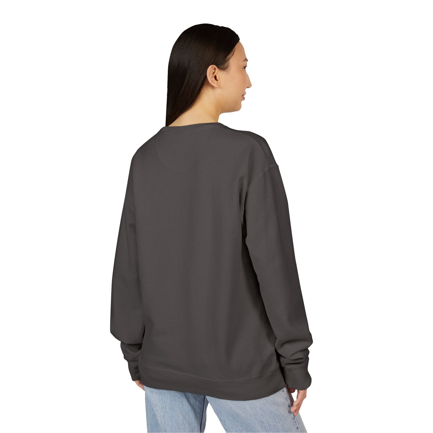 Custom Hanes GDH400 ComfortWash Crewneck Sweatshirt Personalized Garment-Dyed Fleece Pullover Vintage Soft Cotton Blend Custom Logo, Text, or Design