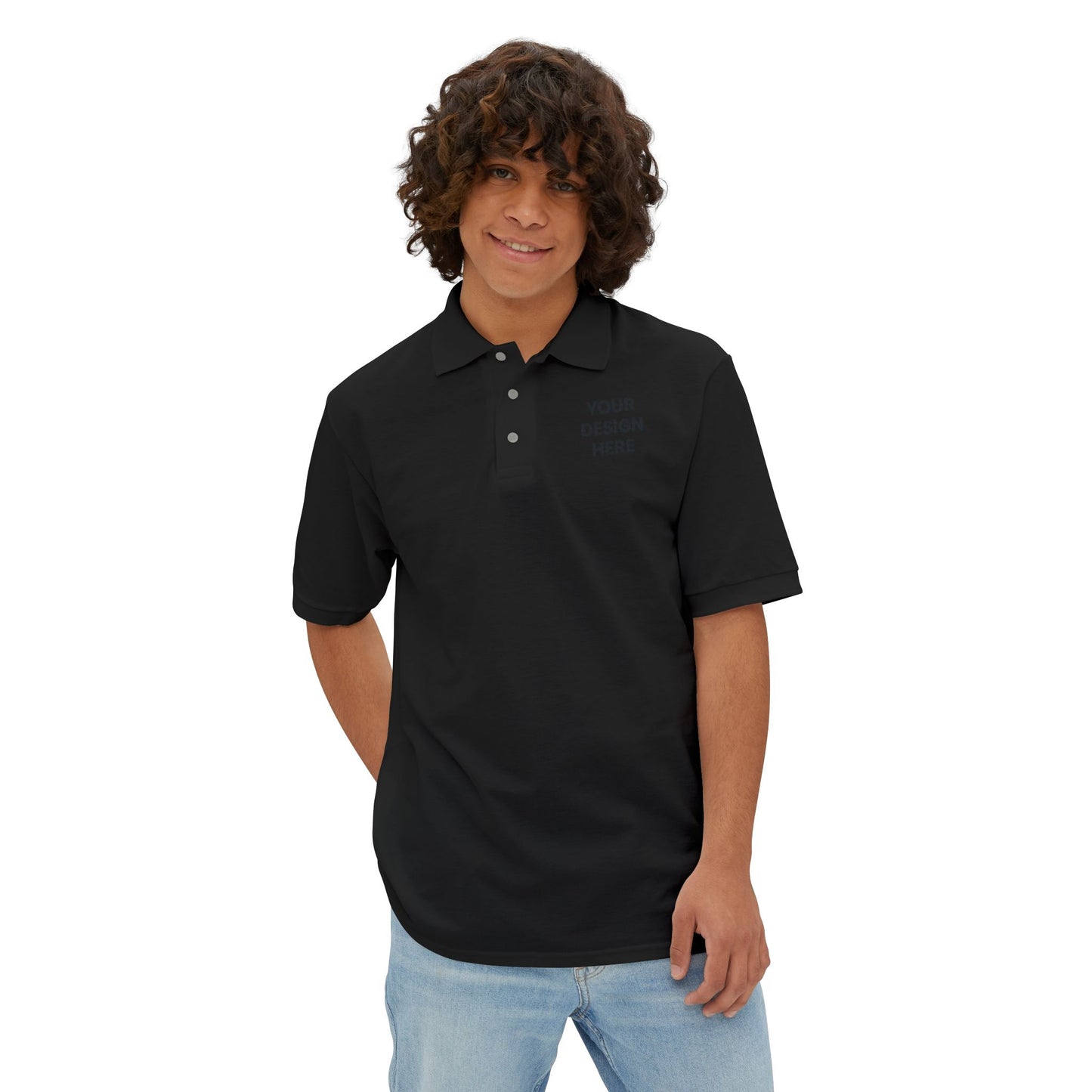 Custom Jerzees 443M Polo Shirt Personalized Piqué Polo Embroidered or Printed Logo Shirt Unisex Short Sleeve Polo for Work, Events & Promotions