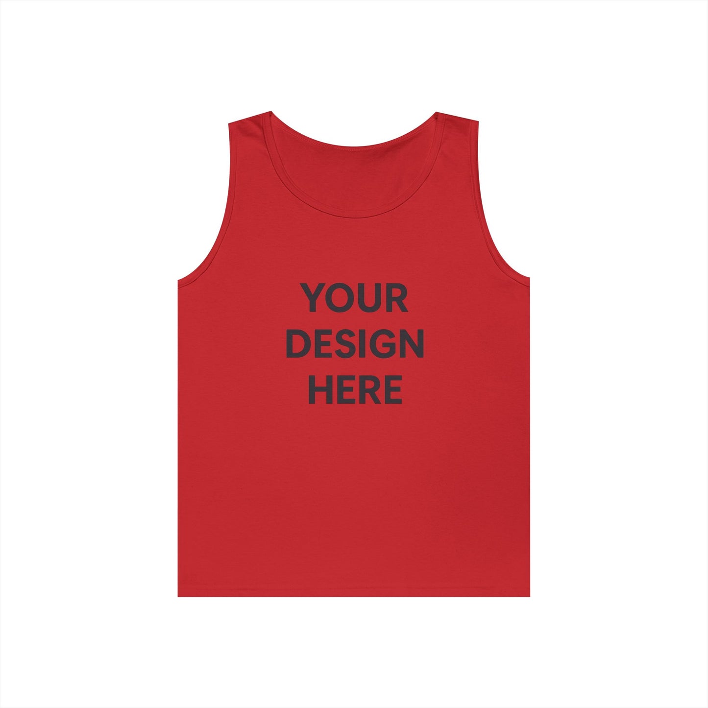 Custom Gildan 5200 Heavy Cotton Tank Top Personalized Sleeveless Shirt Custom Logo, Text, or Design Unisex Classic Fit Summer Tee
