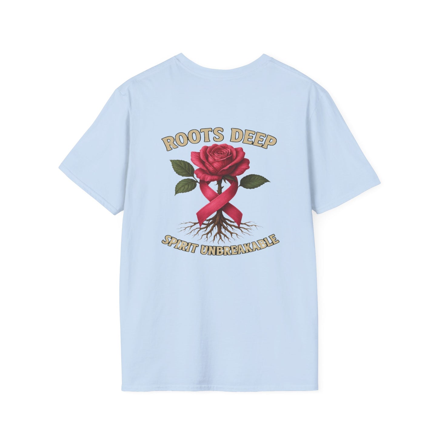 Roots Deep Unisex Softstyle T-Shirt - Inspirational Awareness Tee, Gift for Support, Motivational Shirt, Casual Wear, Fundraising Apparel