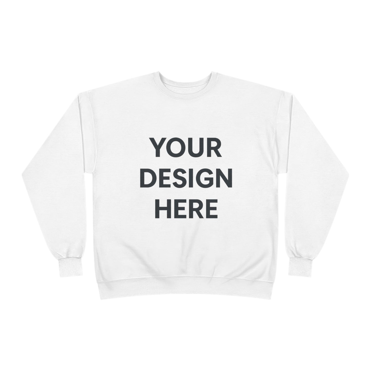 Custom Hanes P160 EcoSmart Crewneck Sweatshirt Personalized Eco-Friendly Fleece Pullover Sustainable Cotton-Poly Blend Custom Logo, Text, or Design