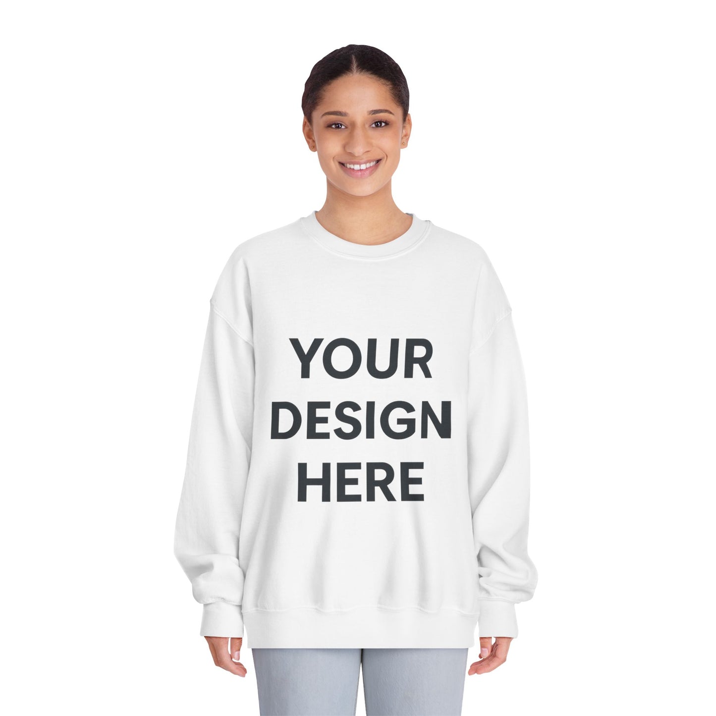 Custom Gildan 12000 DryBlend Crewneck Sweatshirt Personalized Moisture-Wicking Fleece Pullover Custom Logo, Text, or Design Unisex Cotton-Poly Sweatshirt