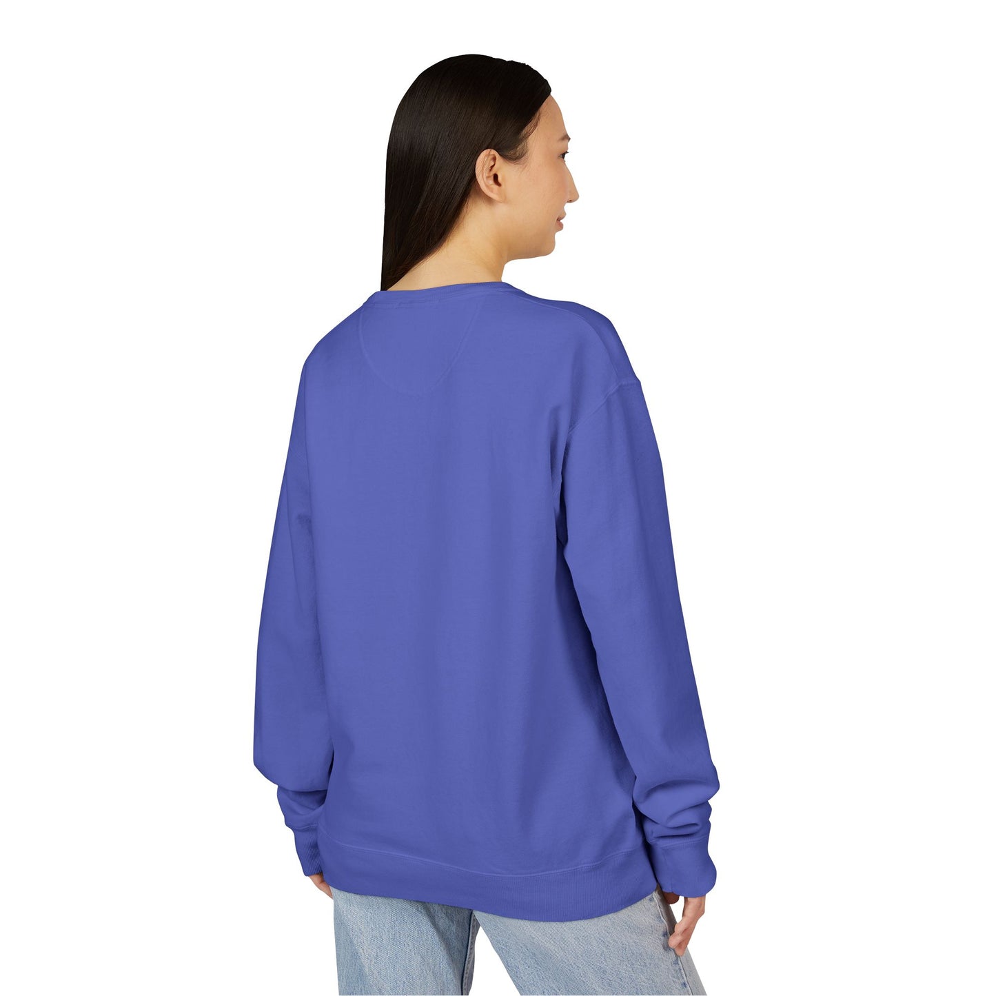 Custom Hanes GDH400 ComfortWash Crewneck Sweatshirt Personalized Garment-Dyed Fleece Pullover Vintage Soft Cotton Blend Custom Logo, Text, or Design