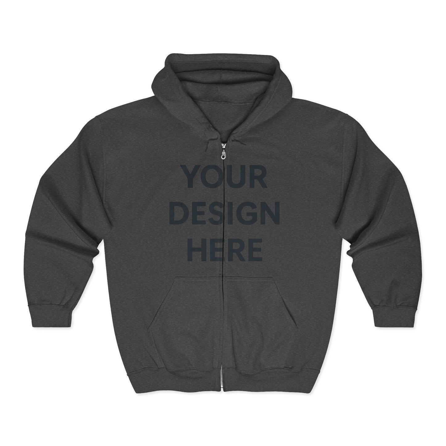 Custom Personalizable Gildan 18600 Heavy Blend Full-Zip Hooded Sweatshirt | Unisex Zip-Up Fleece Hoodie with Your Logo, Design, or Name | Soft Custom Apparel