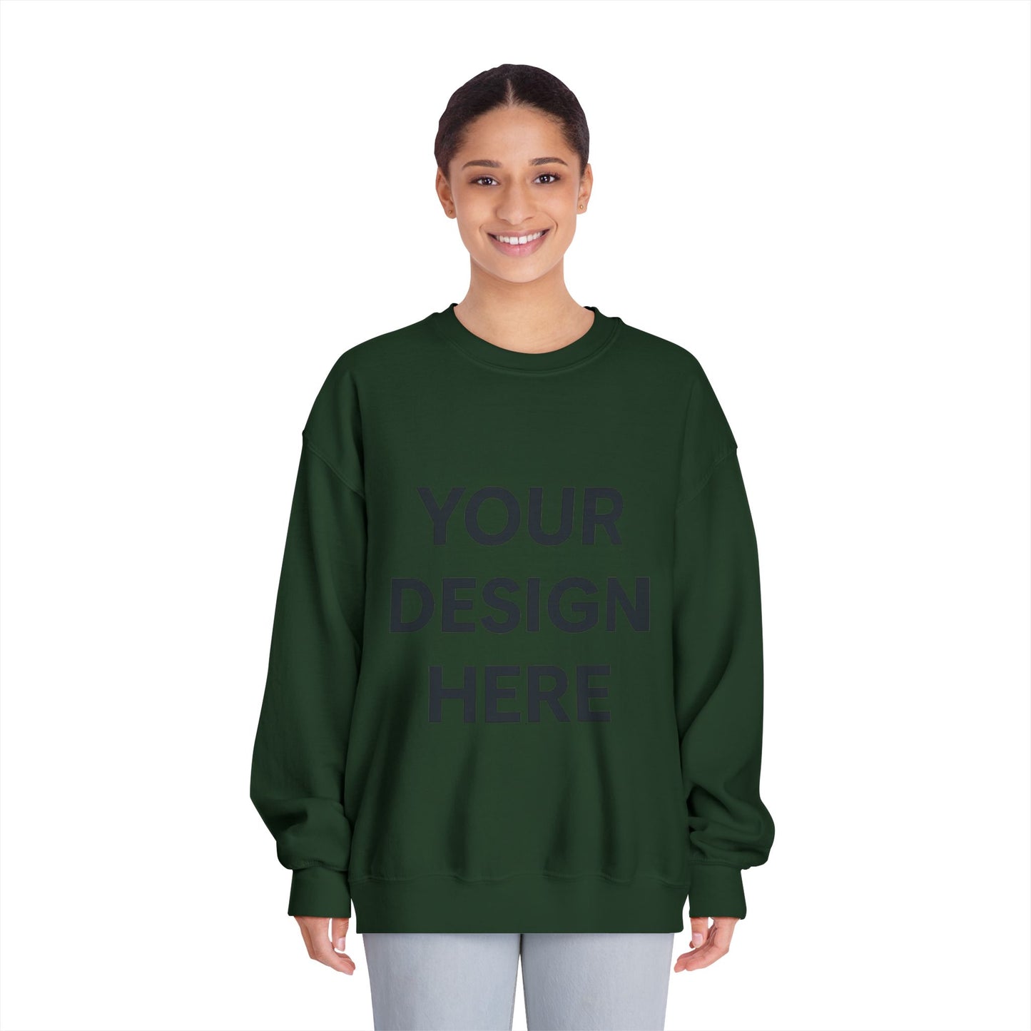Custom Gildan 12000 DryBlend Crewneck Sweatshirt Personalized Moisture-Wicking Fleece Pullover Custom Logo, Text, or Design Unisex Cotton-Poly Sweatshirt