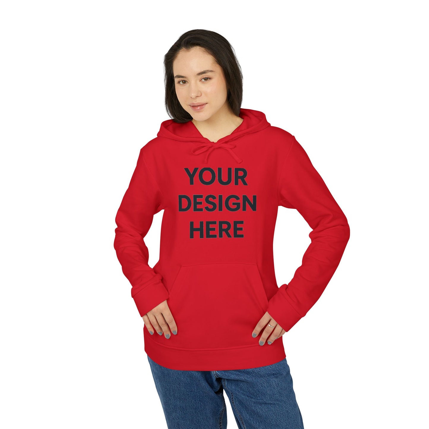Custom Adidas A432 Fleece Hoodie Personalized Performance Pullover Soft Cotton-Blend Hooded Sweatshirt Custom Logo or Embroidery
