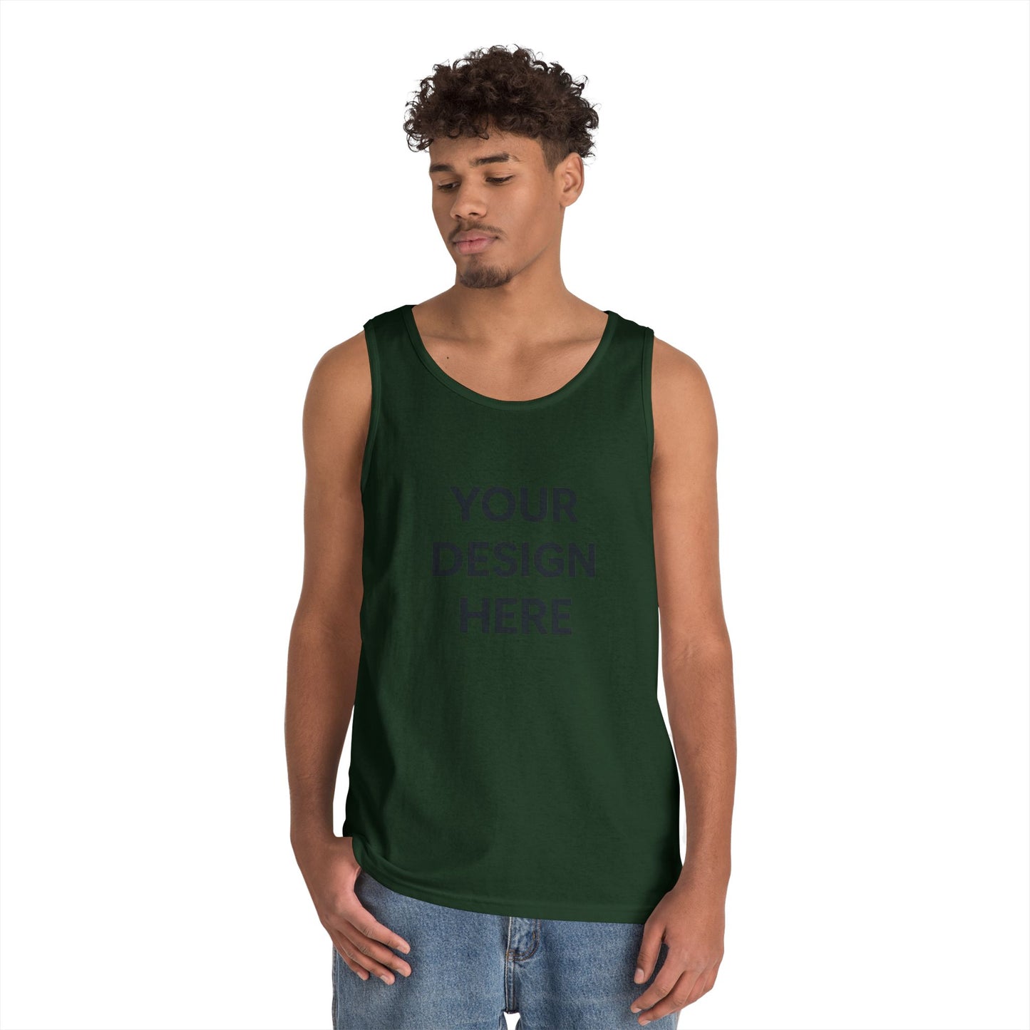 Custom Gildan 5200 Heavy Cotton Tank Top Personalized Sleeveless Shirt Custom Logo, Text, or Design Unisex Classic Fit Summer Tee