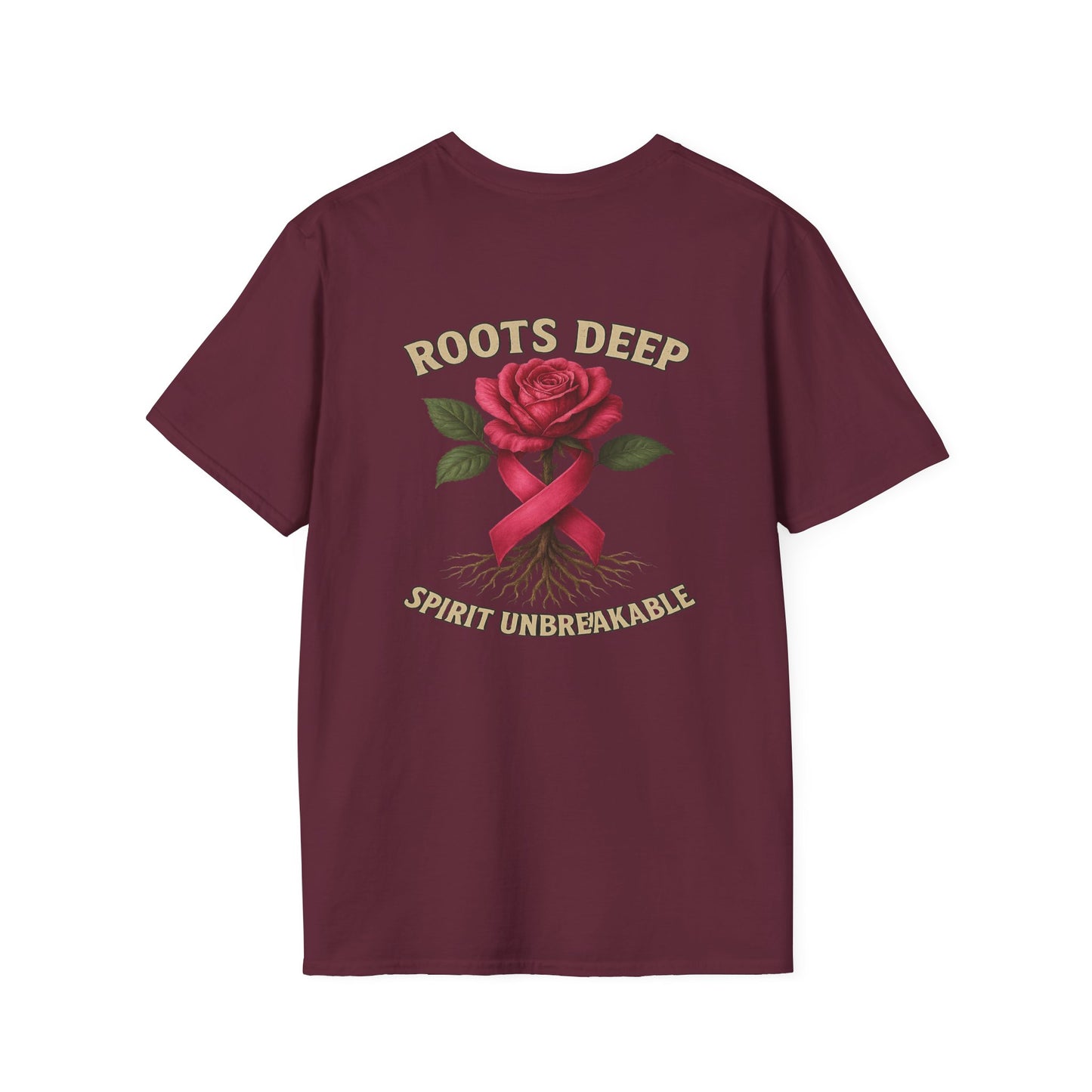 Roots Deep Unisex Softstyle T-Shirt - Inspirational Awareness Tee, Gift for Support, Motivational Shirt, Casual Wear, Fundraising Apparel