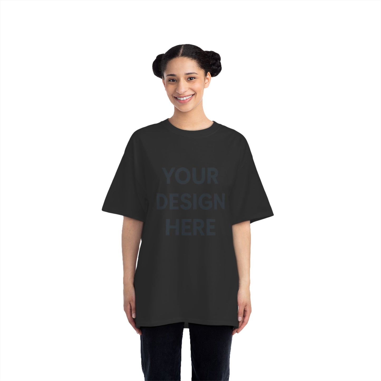 Custom Hanes 5180 Beefy-T Shirt Personalized Heavyweight Cotton Tee Premium Short Sleeve T-Shirt with Custom Logo, Text, or Design