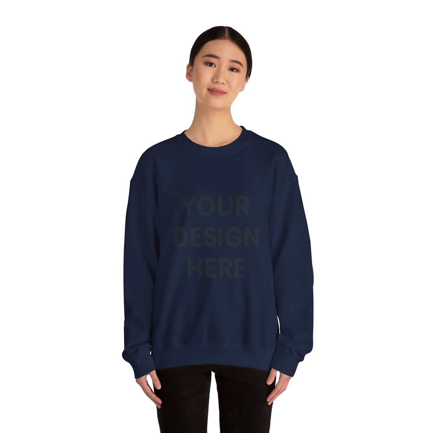 Custom Gildan 18000 Crewneck Sweatshirt | Personalized Heavy Blend Fleece Pullover | Custom Logo, Text, or Design | Unisex Cozy Cotton-Poly Sweatshirt