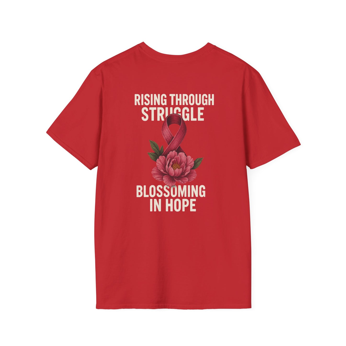 Hope Blossom T-Shirt | Inspirational Quote Tee, Gift for Loved Ones, Awareness Shirt, Motivational Apparel, Casual Wear