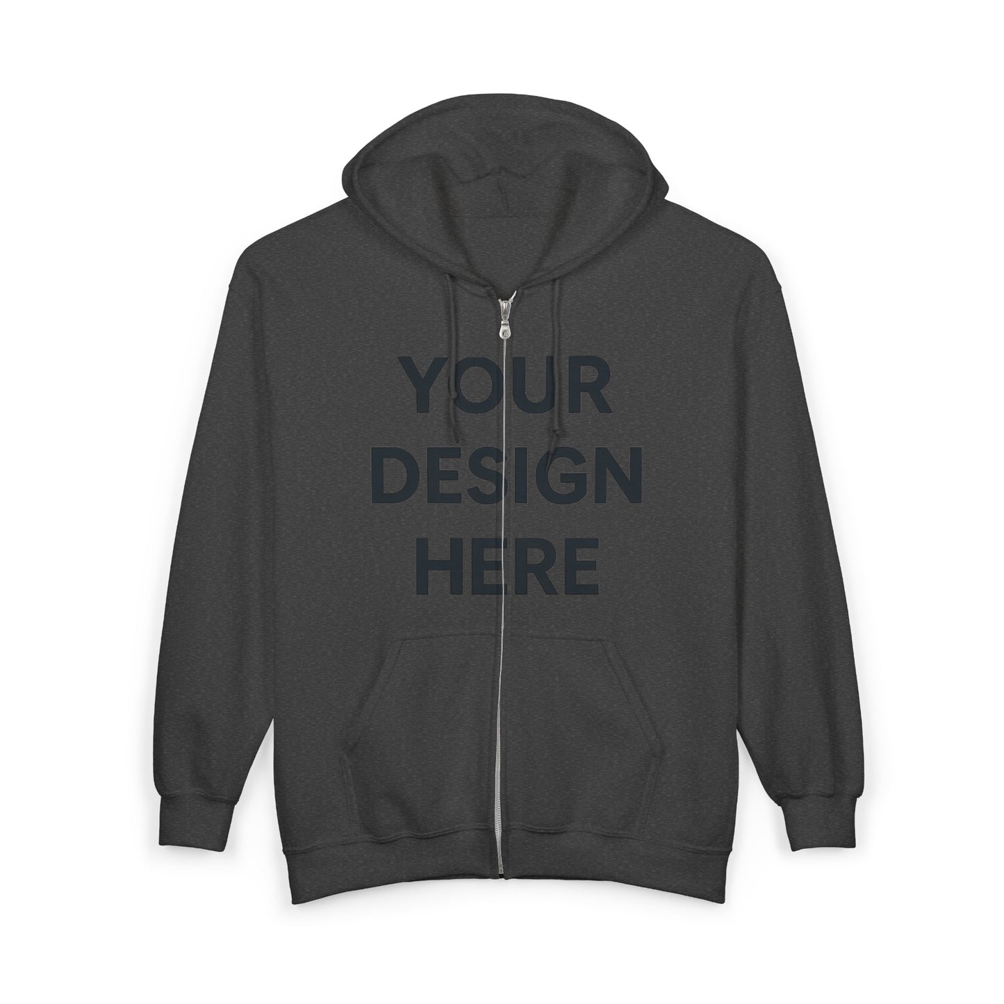 Custom Personalizable Gildan 18600 Heavy Blend Full-Zip Hooded Sweatshirt | Unisex Zip-Up Fleece Hoodie with Your Logo, Design, or Name | Soft Custom Apparel