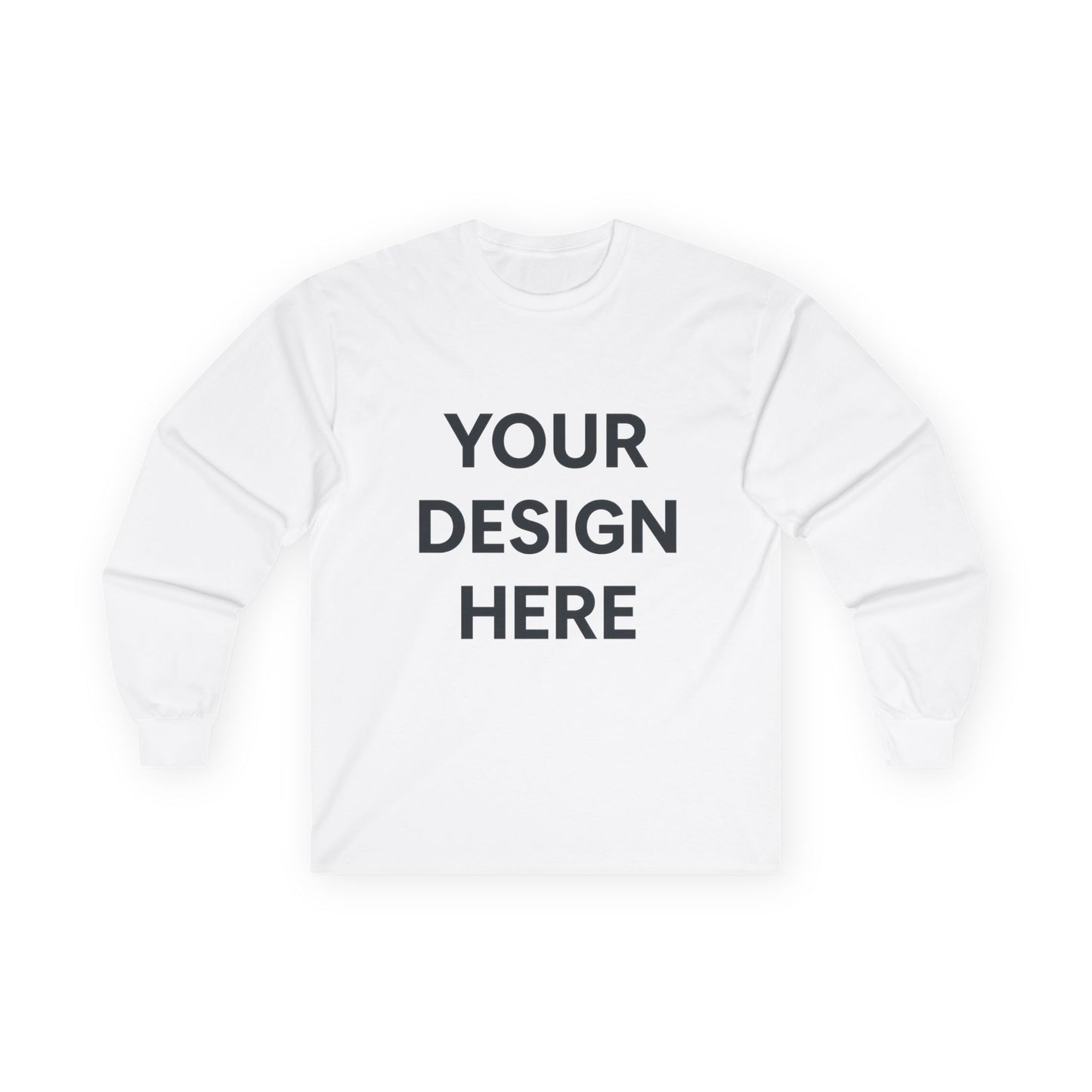 Custom Gildan 2400 Ultra Cotton Long Sleeve T-Shirt Personalized Heavyweight Tee Custom Logo, Text, or Design Unisex Durable Cotton Shirt