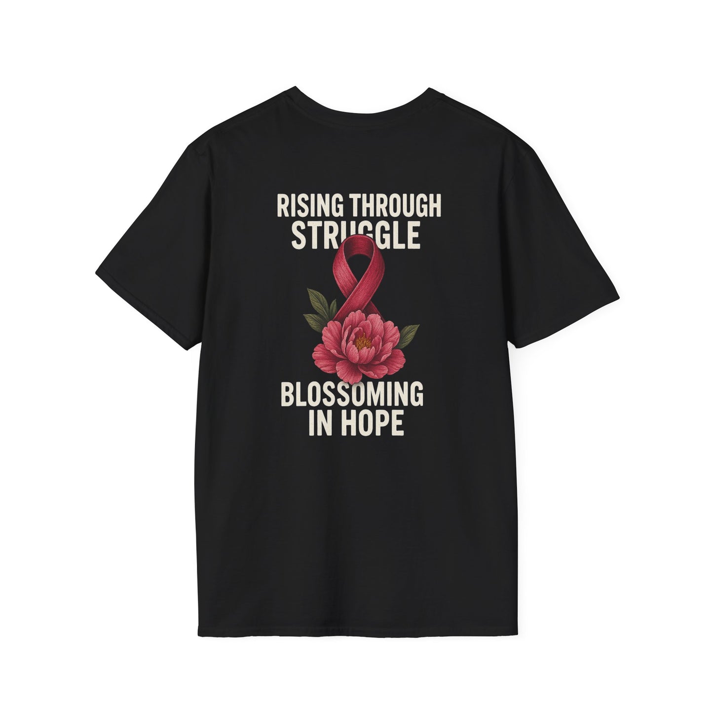 Hope Blossom T-Shirt | Inspirational Quote Tee, Gift for Loved Ones, Awareness Shirt, Motivational Apparel, Casual Wear