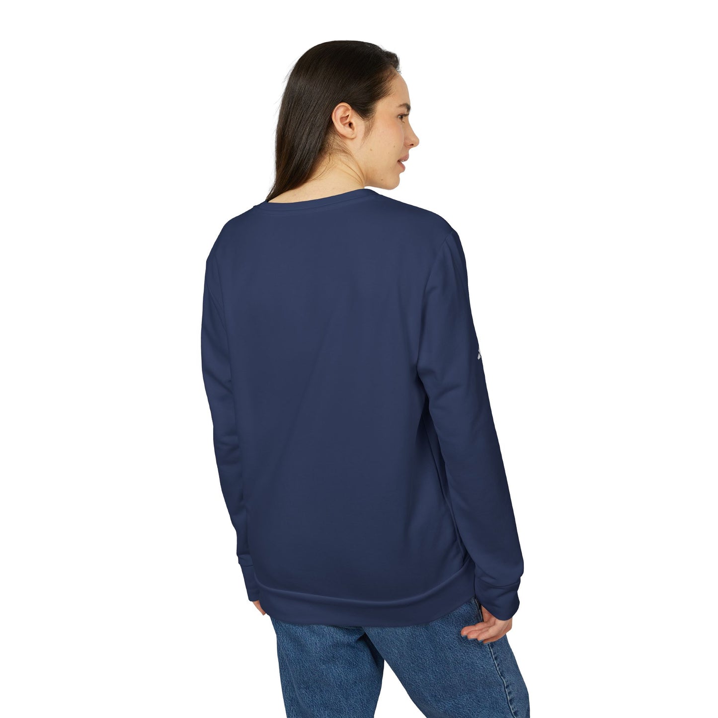 Custom Adidas Fleece Crewneck Sweatshirt Personalized Performance Pullover Soft Midweight Cotton-Poly Blend Custom Logo or Embroidery