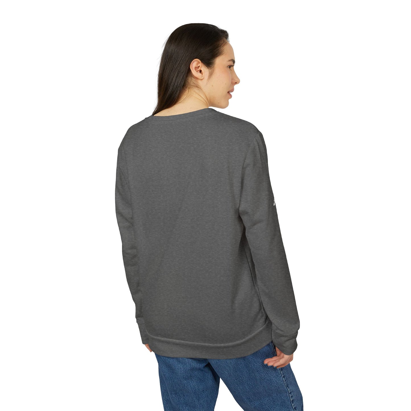 Custom Adidas Fleece Crewneck Sweatshirt Personalized Performance Pullover Soft Midweight Cotton-Poly Blend Custom Logo or Embroidery