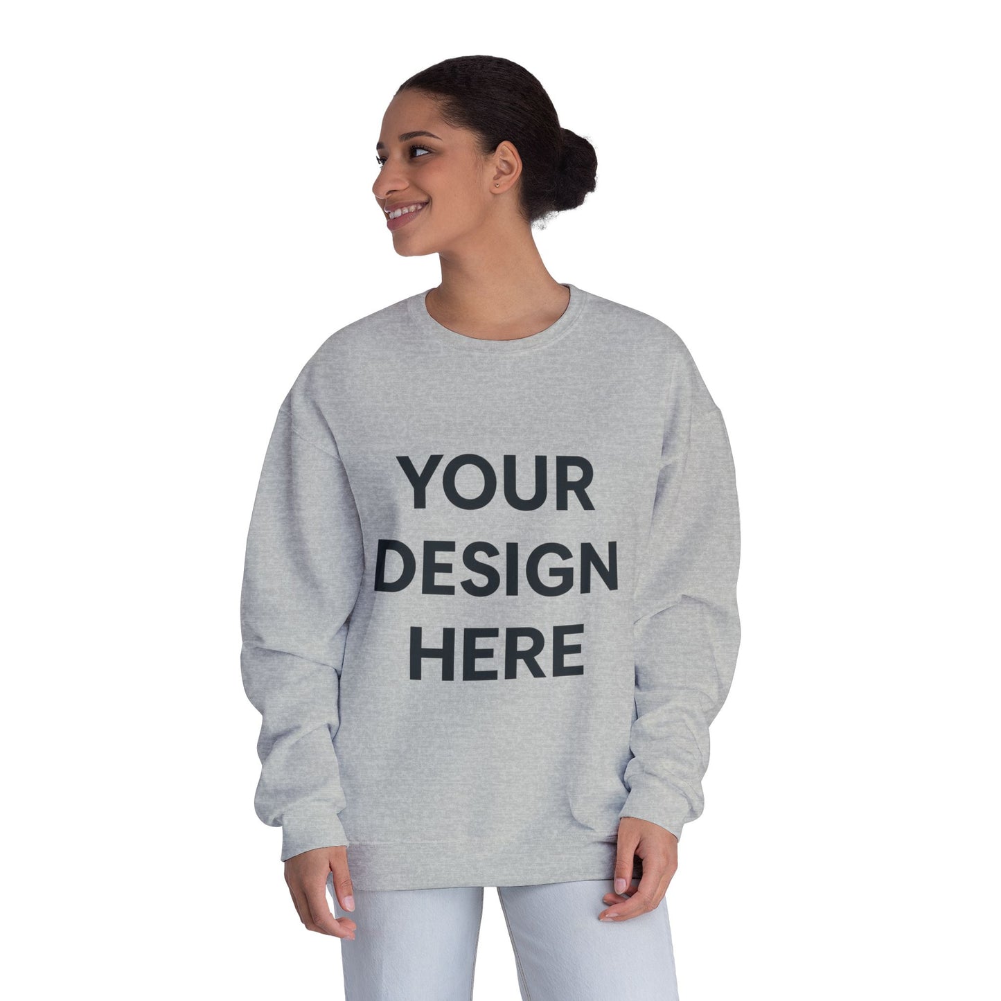 Custom Jerzees 562MR NuBlend Crewneck Sweatshirt Personalized Fleece Pullover Custom Logo, Text, or Design Soft Midweight Unisex Sweatshirt