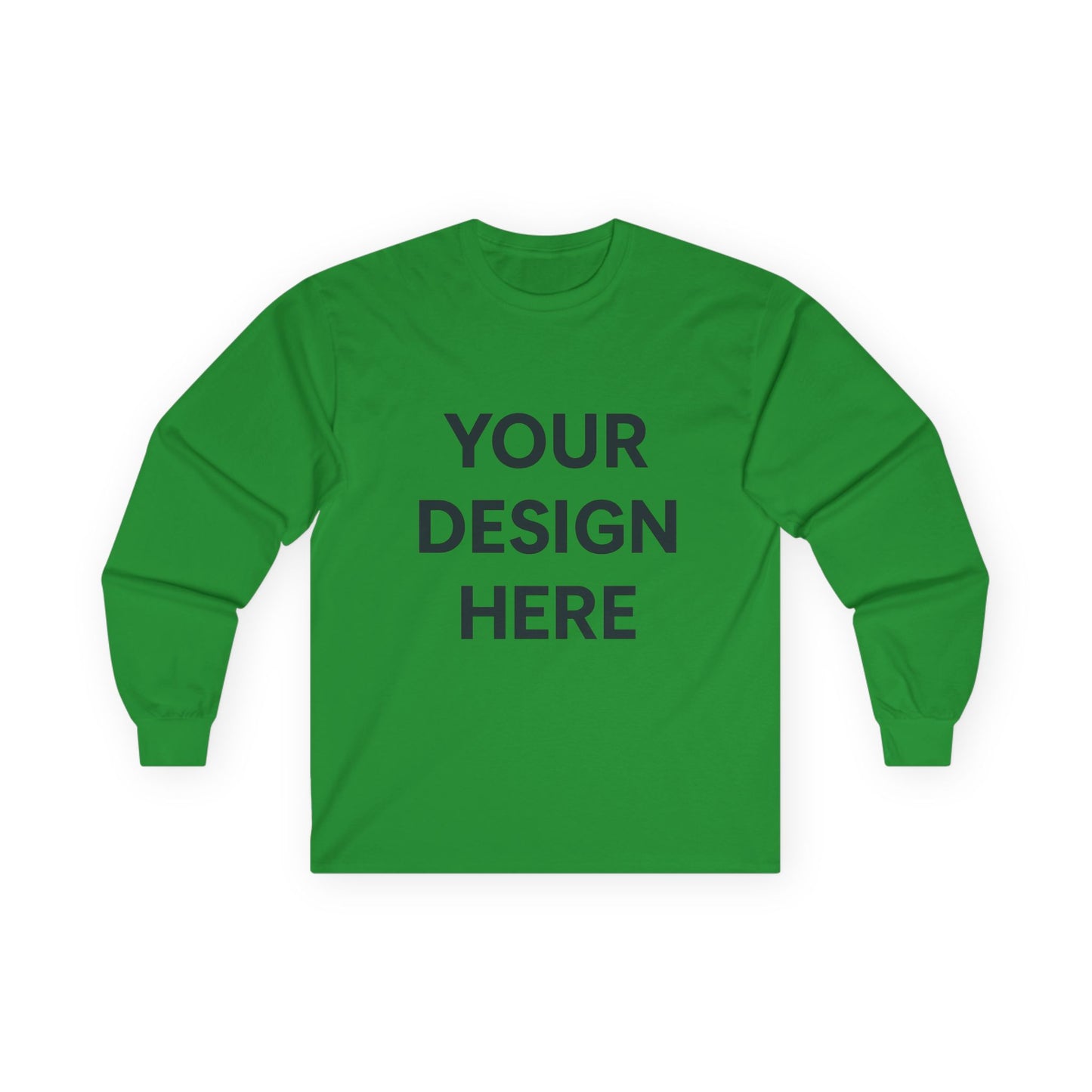Custom Gildan 2400 Ultra Cotton Long Sleeve T-Shirt Personalized Heavyweight Tee Custom Logo, Text, or Design Unisex Durable Cotton Shirt