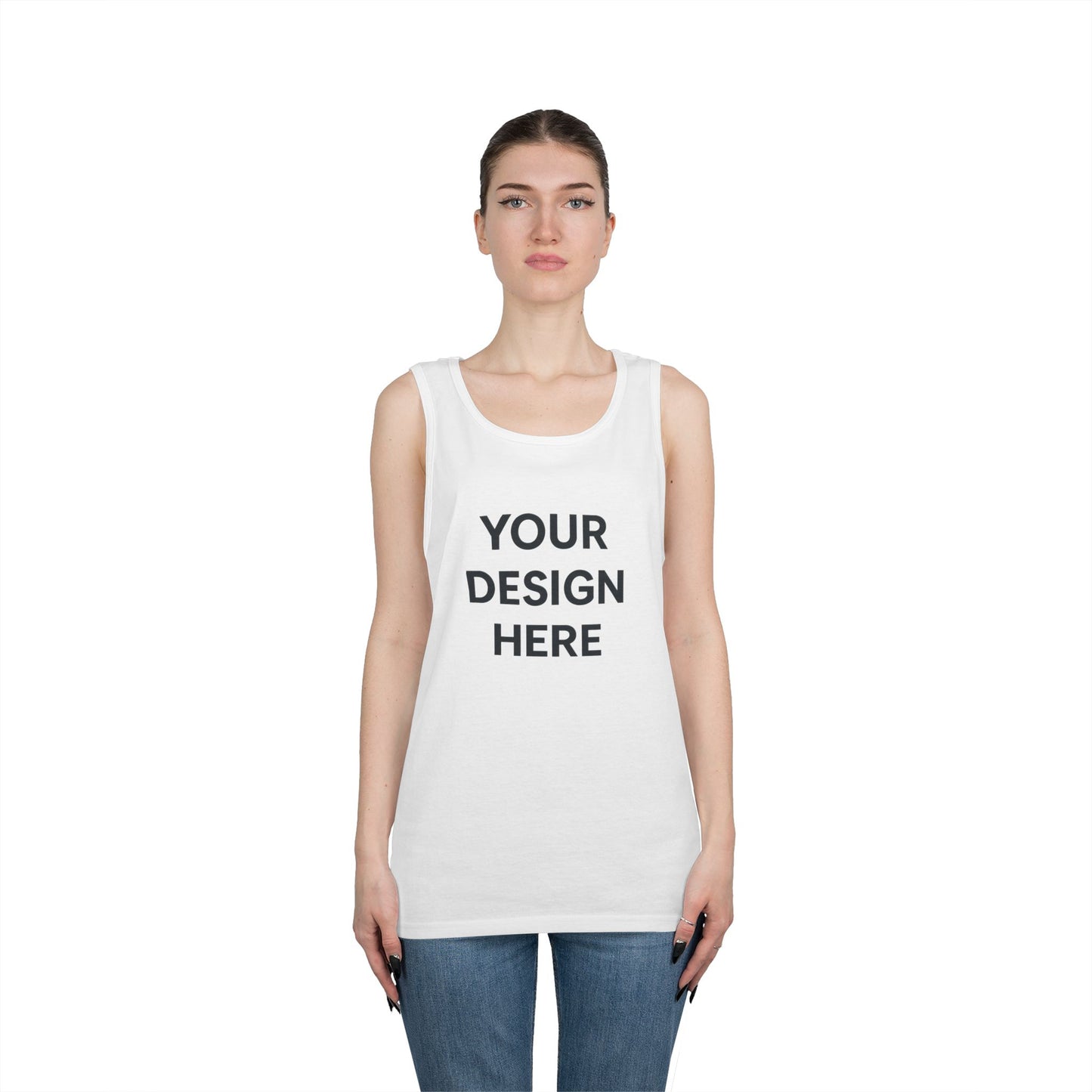 Custom Gildan 5200 Heavy Cotton Tank Top Personalized Sleeveless Shirt Custom Logo, Text, or Design Unisex Classic Fit Summer Tee