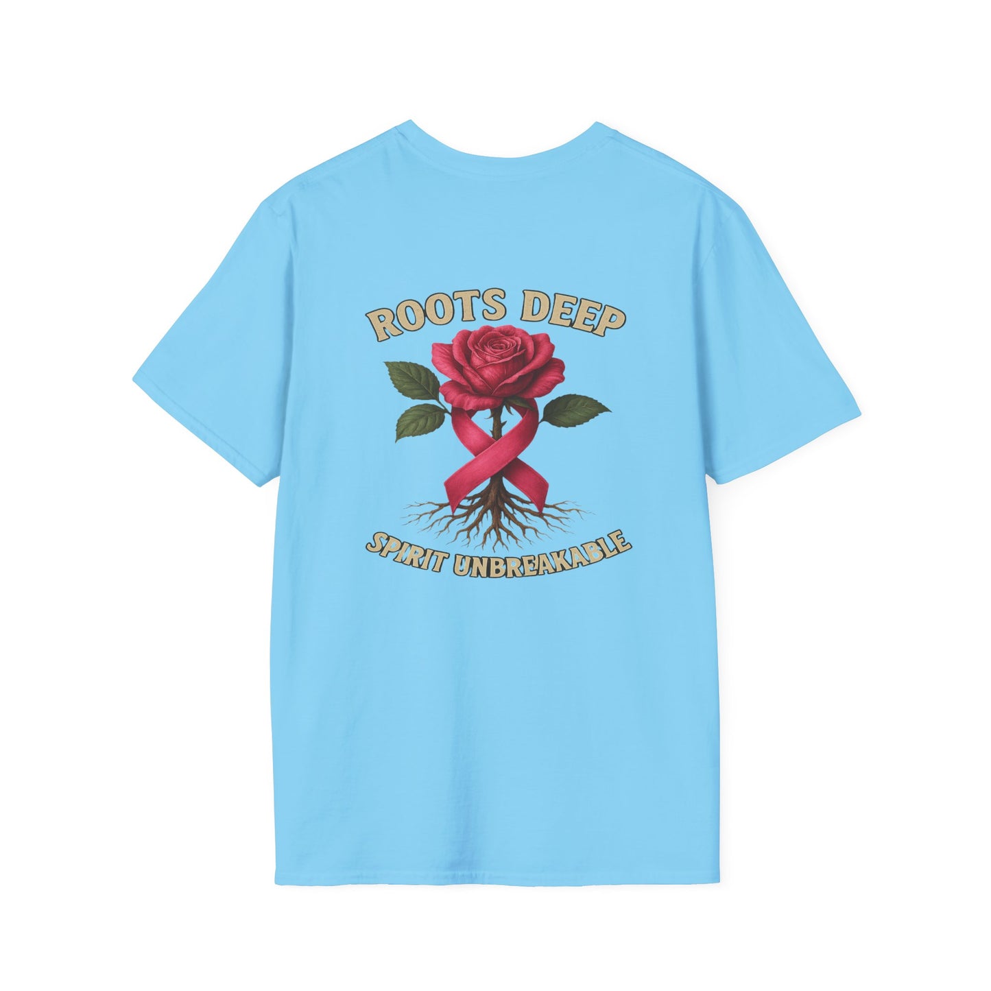 Roots Deep Unisex Softstyle T-Shirt - Inspirational Awareness Tee, Gift for Support, Motivational Shirt, Casual Wear, Fundraising Apparel